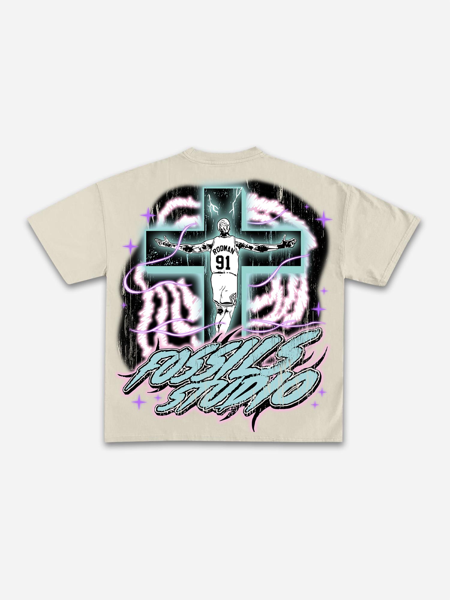 Vintage Basketball Legend Graphic Cotton White T-Shirt Product Image