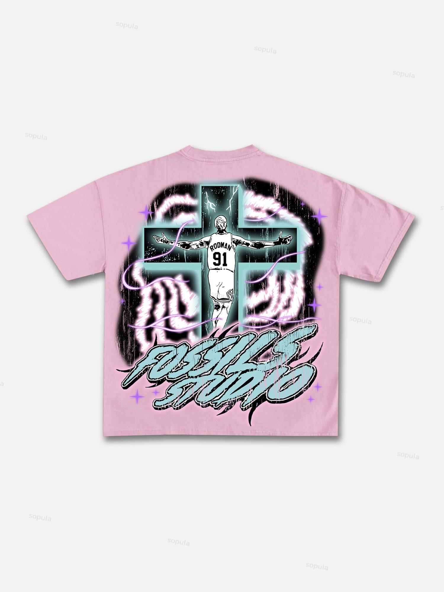 Vintage Basketball Legend Graphic Cotton White T-Shirt Product Image