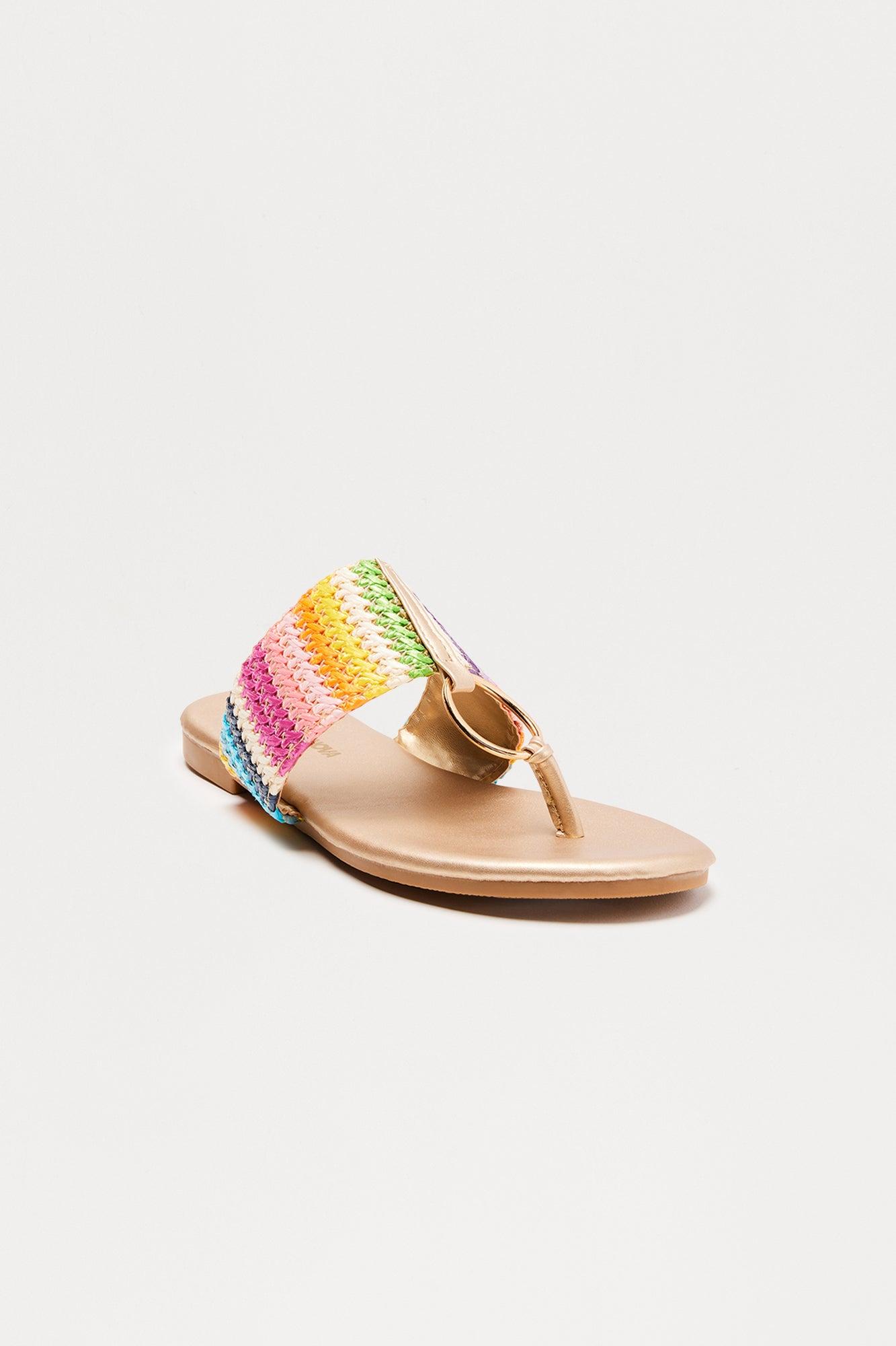 Arizona Raffia Sandals - Multi Color Female Product Image
