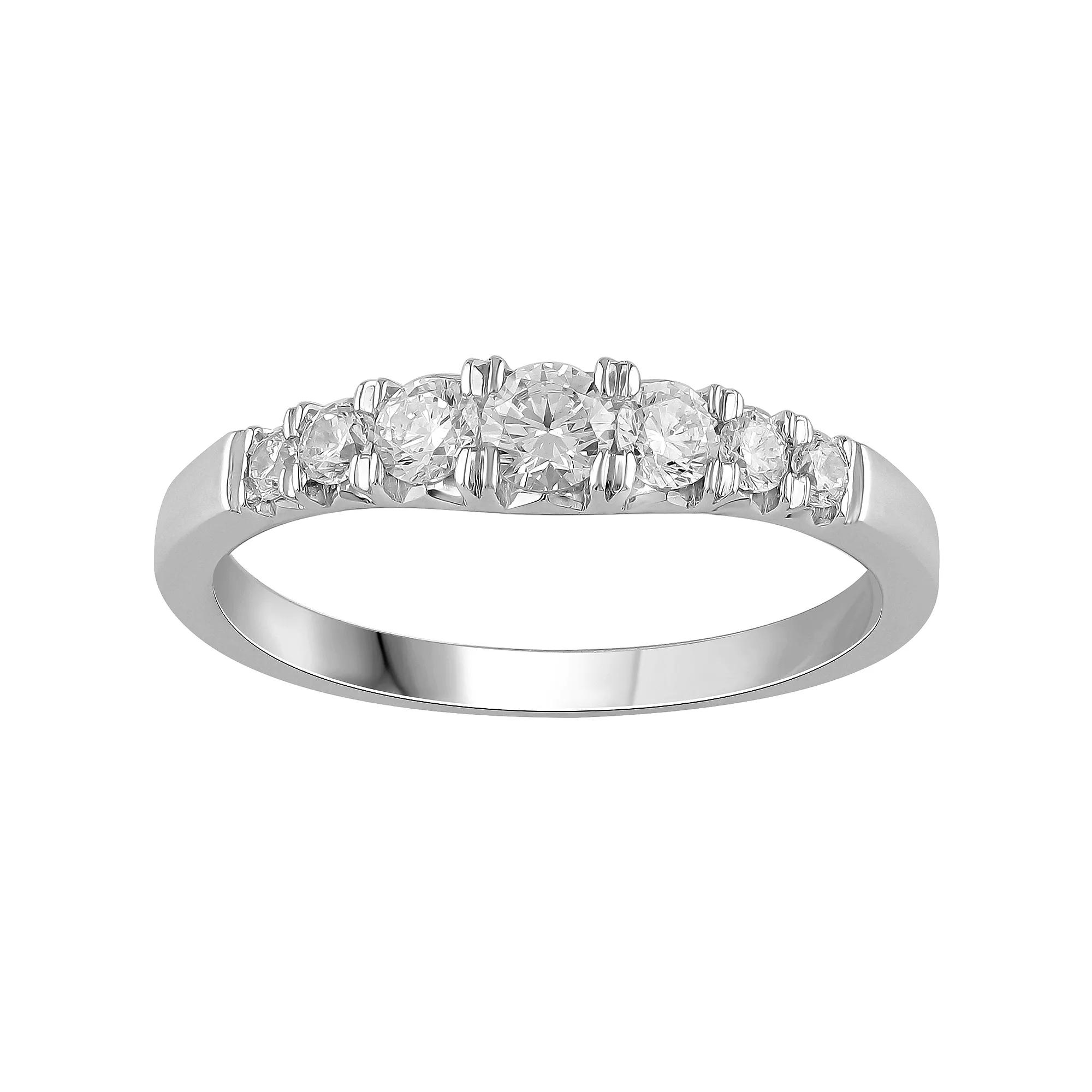 Platinum 1/2 Carat T.W. Diamond Anniversary Band, Women's, Size: 6, White Product Image