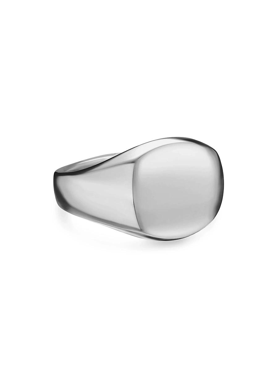Mens Streamline Pinky Ring in Sterling Silver, 13MM Product Image