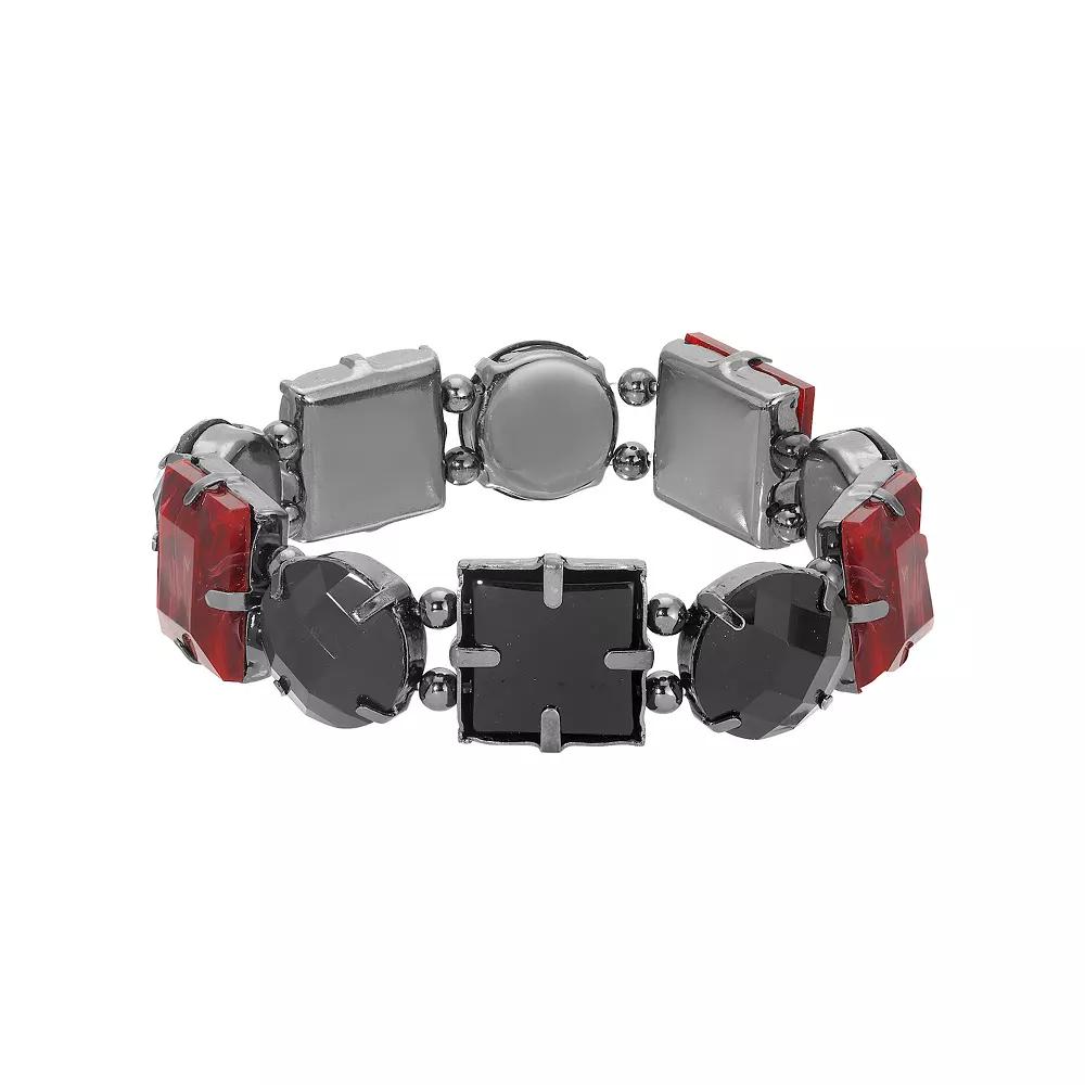 1928 Black Tone Colorblock Stretch Bracelet, Women's, Multi Product Image