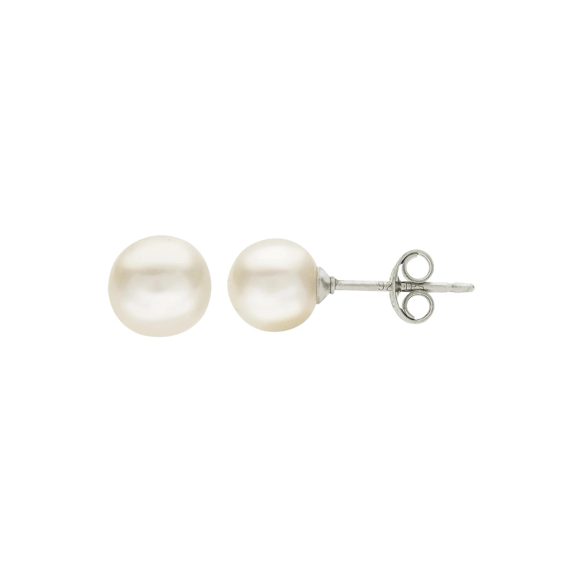 Celebration Gems 10k White Gold 3 mm Round Gemstone Stud Earrings, Women's, Black Product Image