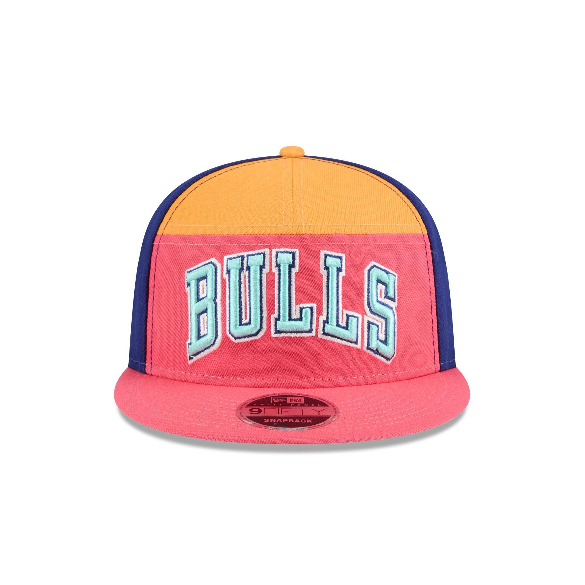 Chicago Bulls Coral Split Panel 9FIFTY Snapback Hat Male Product Image