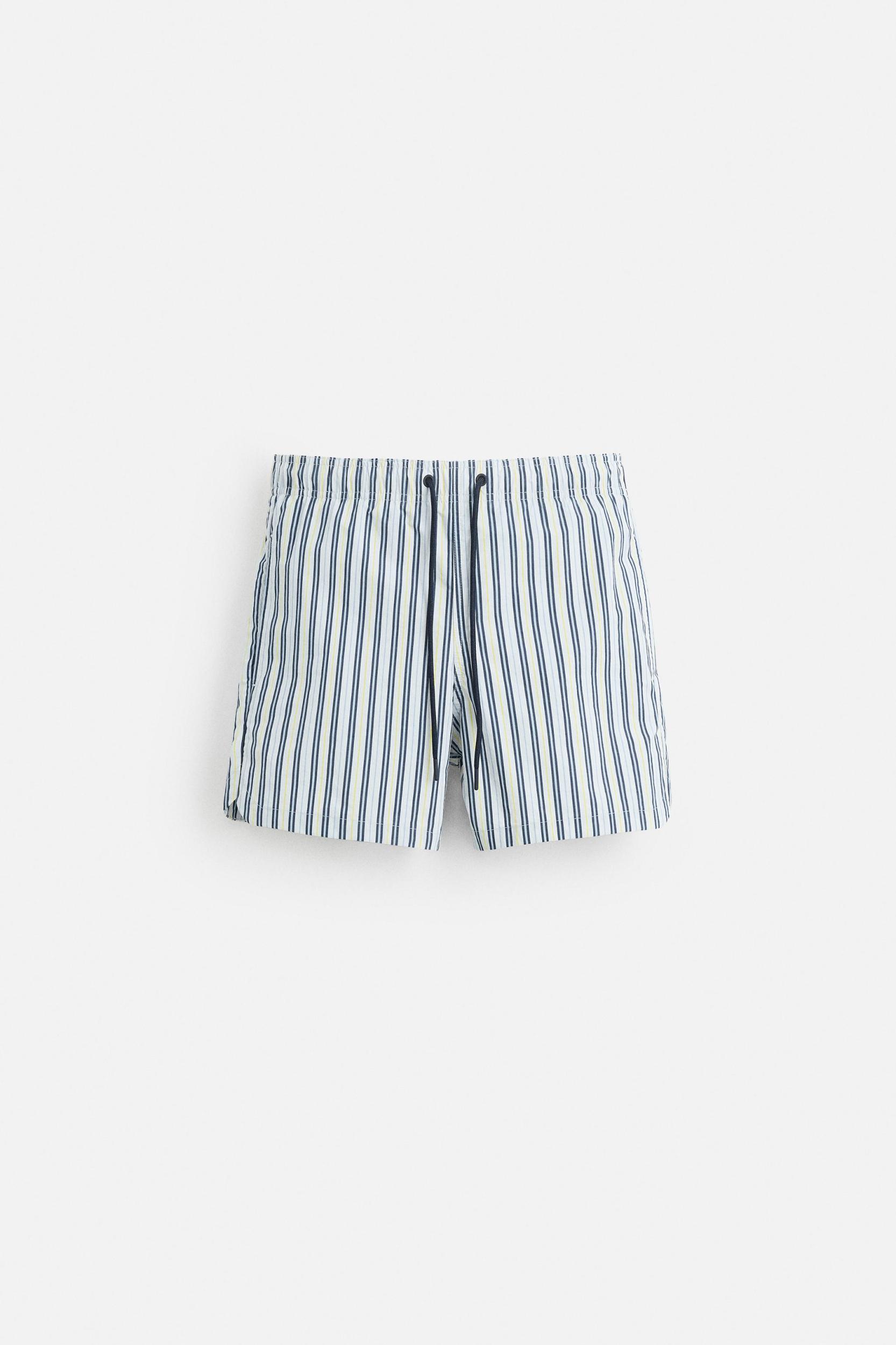 STRIPED MID-LENGTH SWIMSUIT Product Image