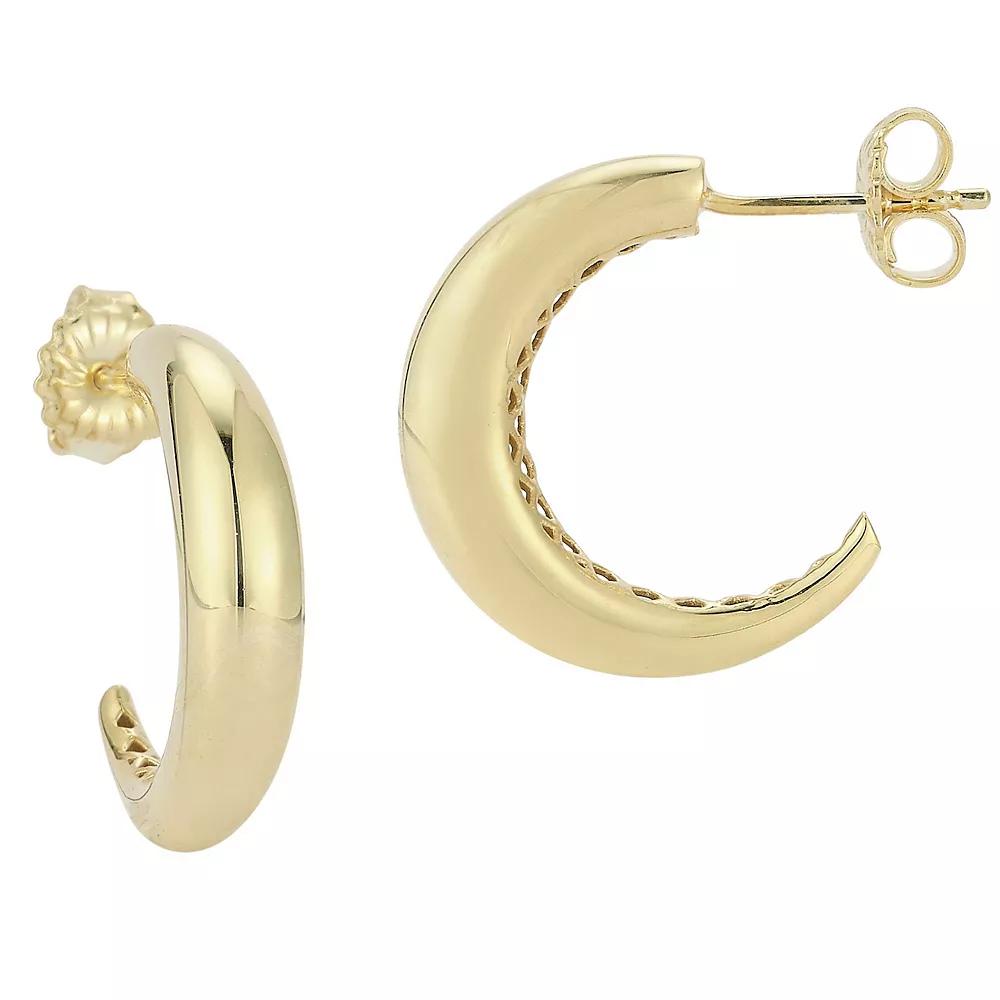 Sunkissed Sterling 14k Gold Over Silver Graduated Huggie Earrings, Women's, Silver Tone Product Image