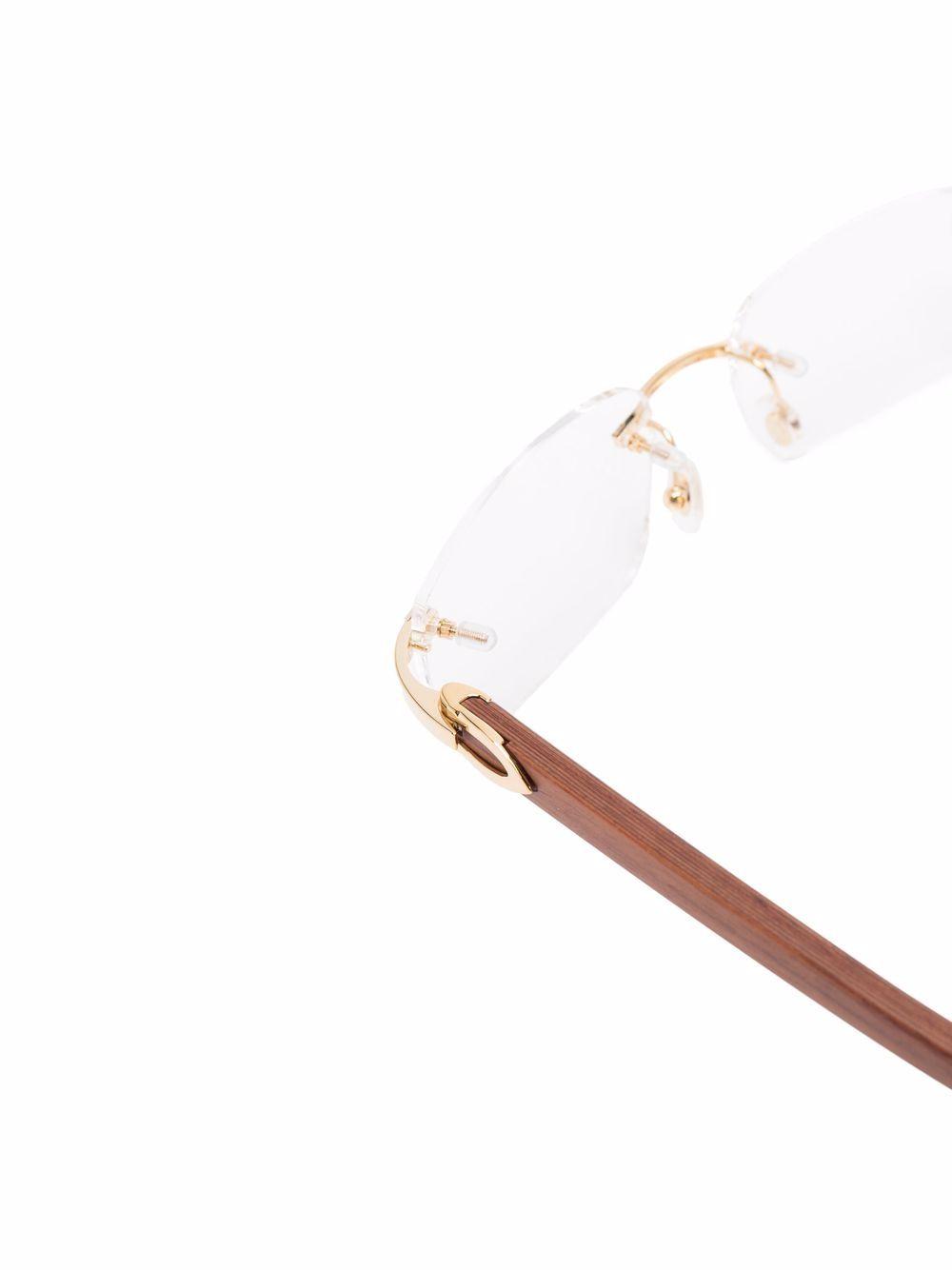 rimless square-frame glasses Product Image