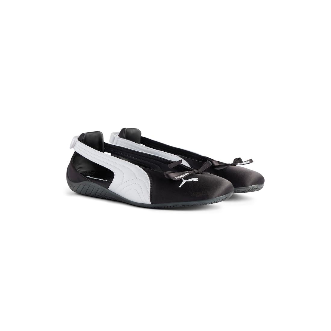 Women's Speedcat Ballet Satin Balenciaga in Black/white Product Image