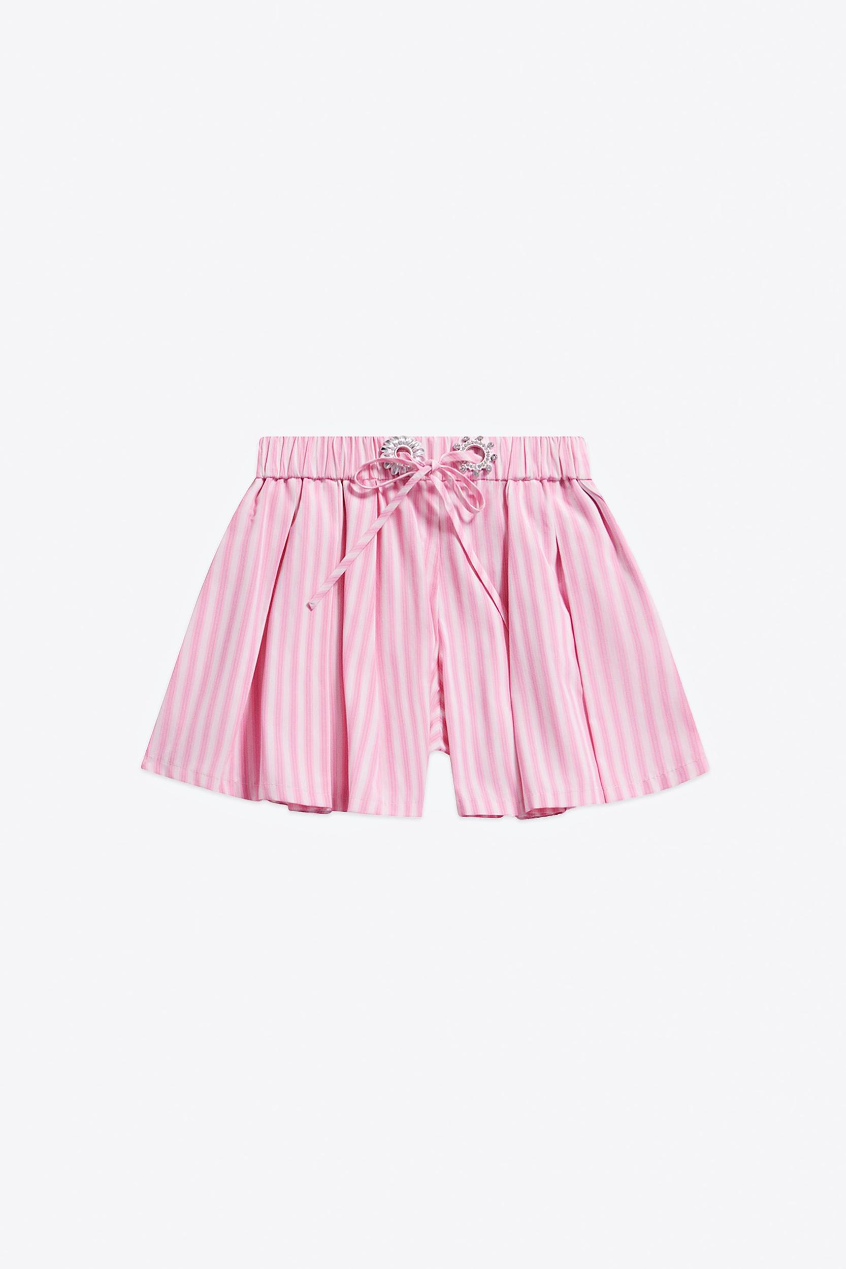 Crystal Grommet Poplin Pleated Short Product Image
