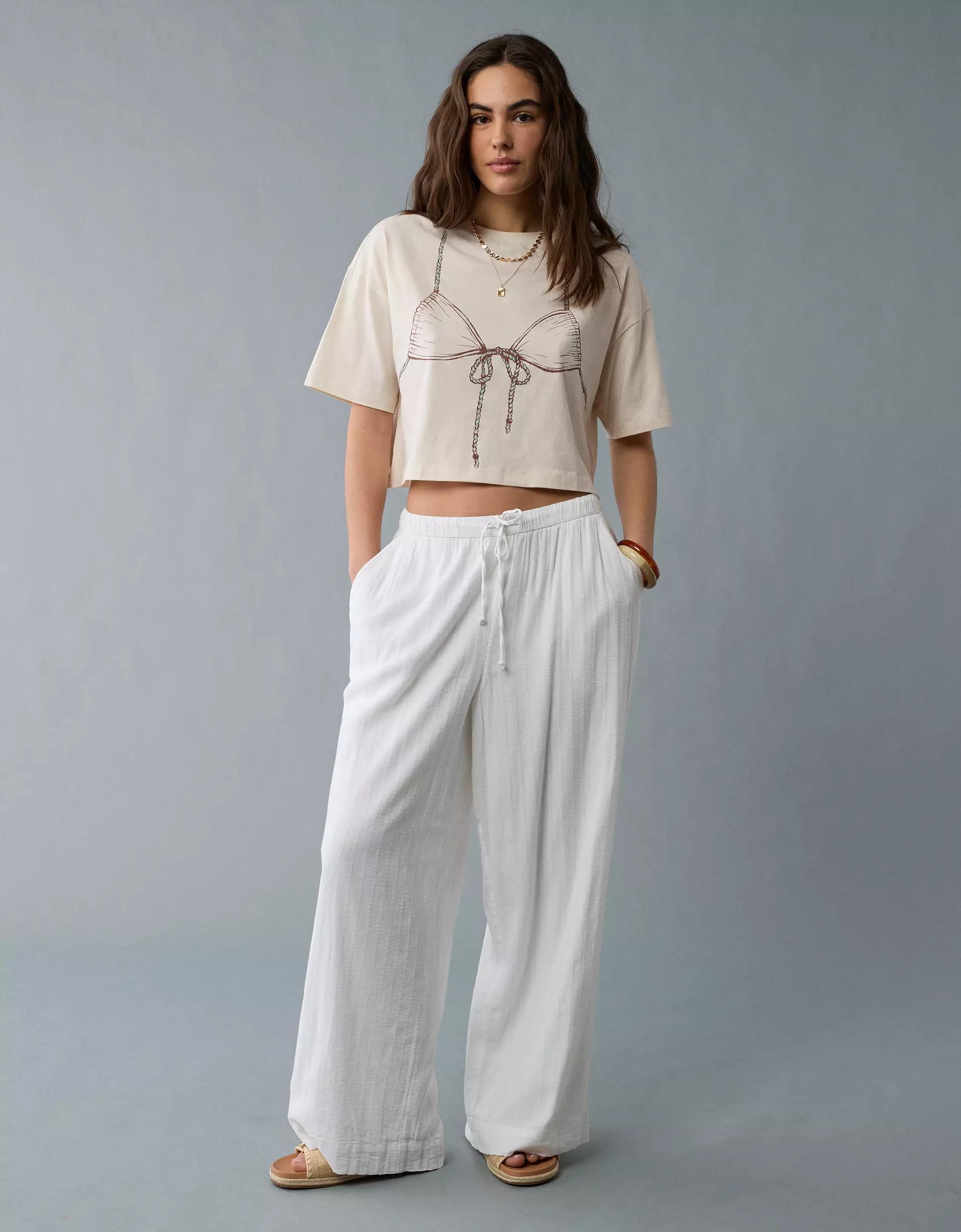 AE Boxy Cropped Bikini Graphic T-Shirt Product Image