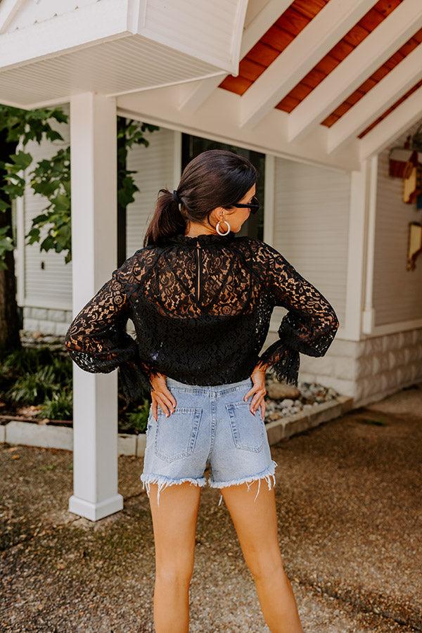 Lovestruck Babe Lace Top in Black Product Image