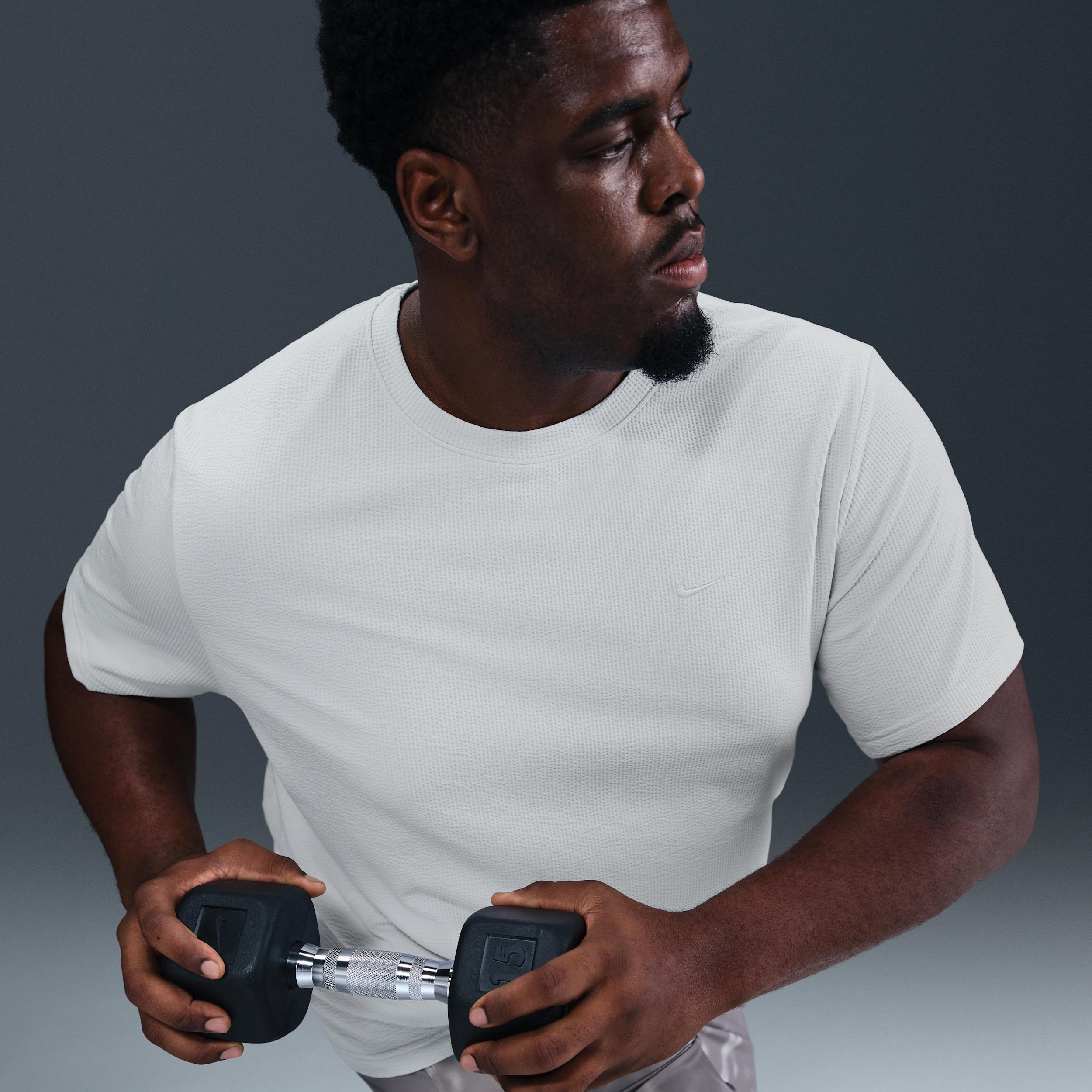 Nike Mens Primary Dri-FIT Seersucker Short-Sleeve Versatile Top | HJ4043-025 Product Image