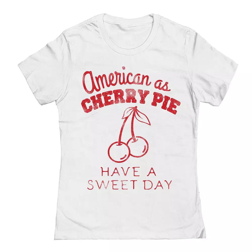 Junior's Grayson Threads The Label American As Cherry Pie Sweet Graphic Tee, Women's,  Product Image
