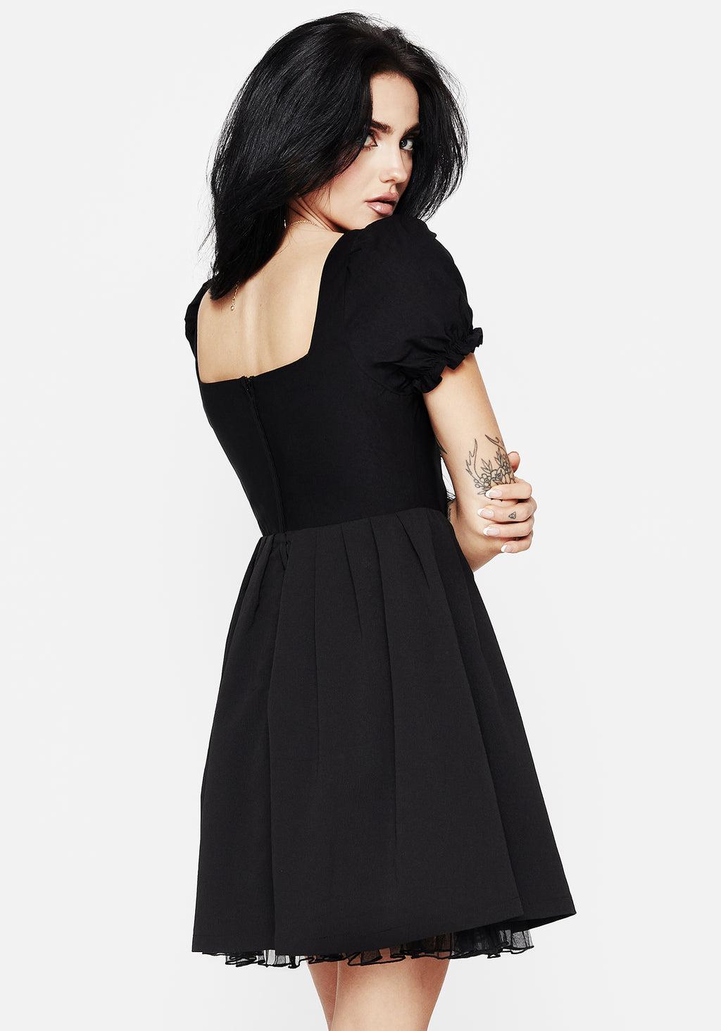 Ingrid Embroidered Applique Corset Mini Dress Product Image