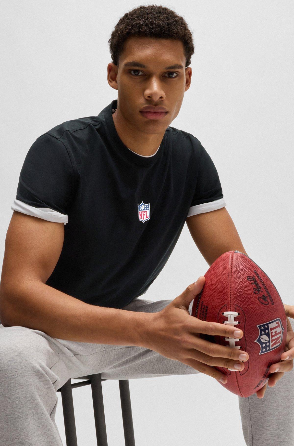 BOSS x NFL stretch-cotton T-shirt with special branding Product Image