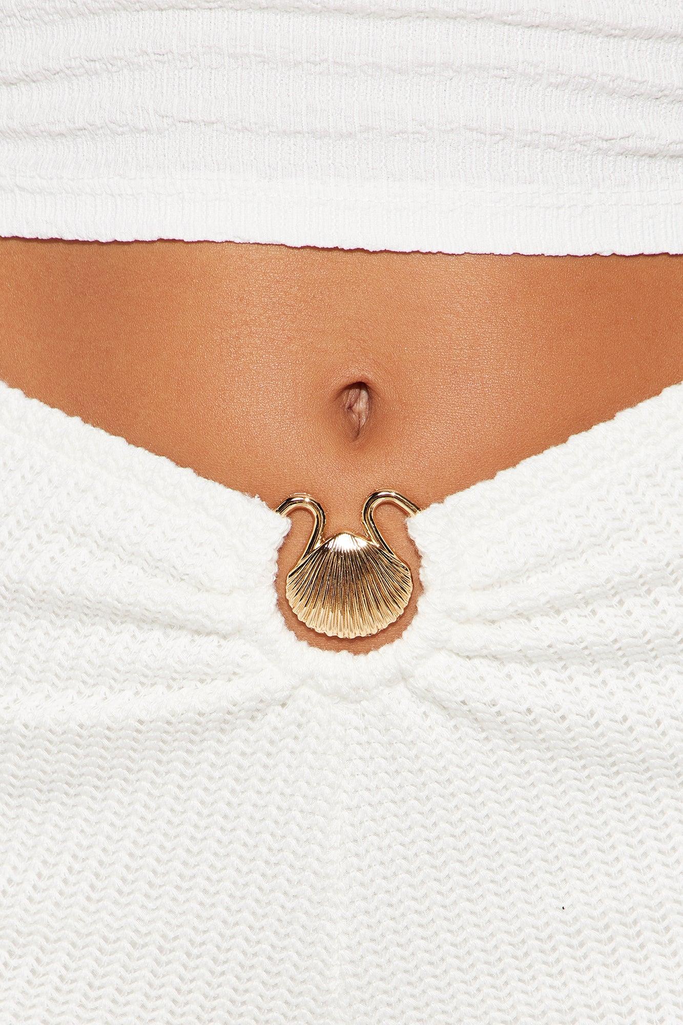 Lost in Paradise Crochet Micro Short - Ivory Product Image