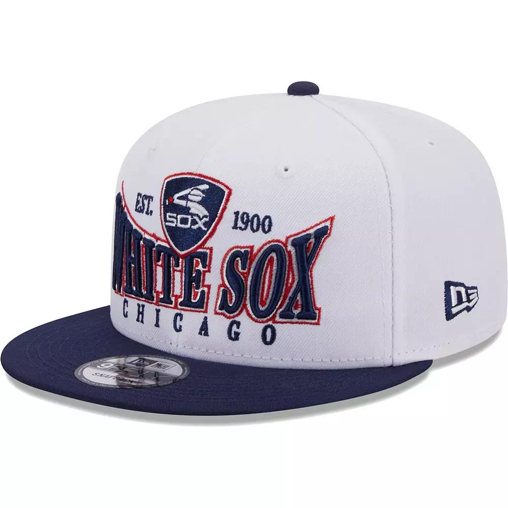Men's New Era White/Navy Chicago White Sox Crest 9FIFTY Snapback Hat Product Image