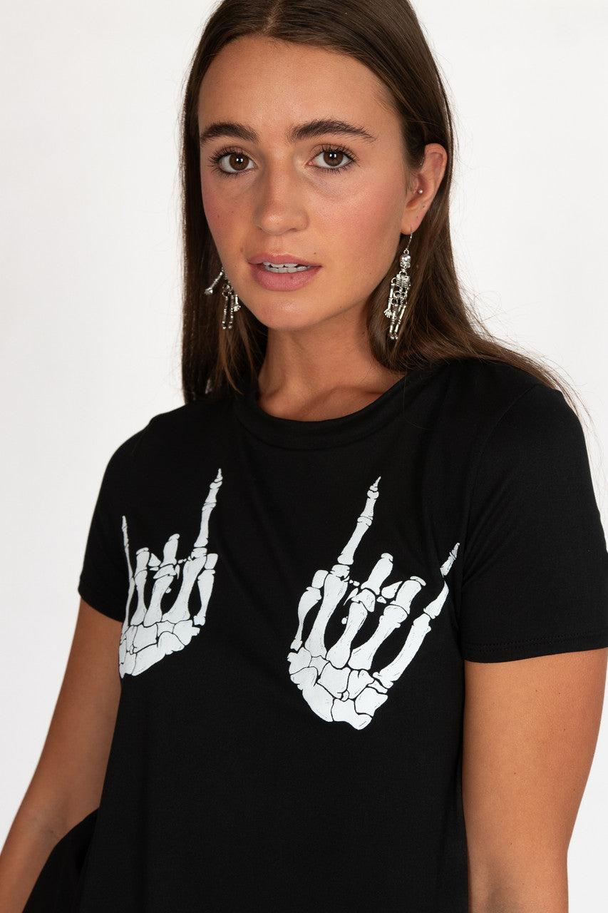 Skeleton Hands Tee Product Image