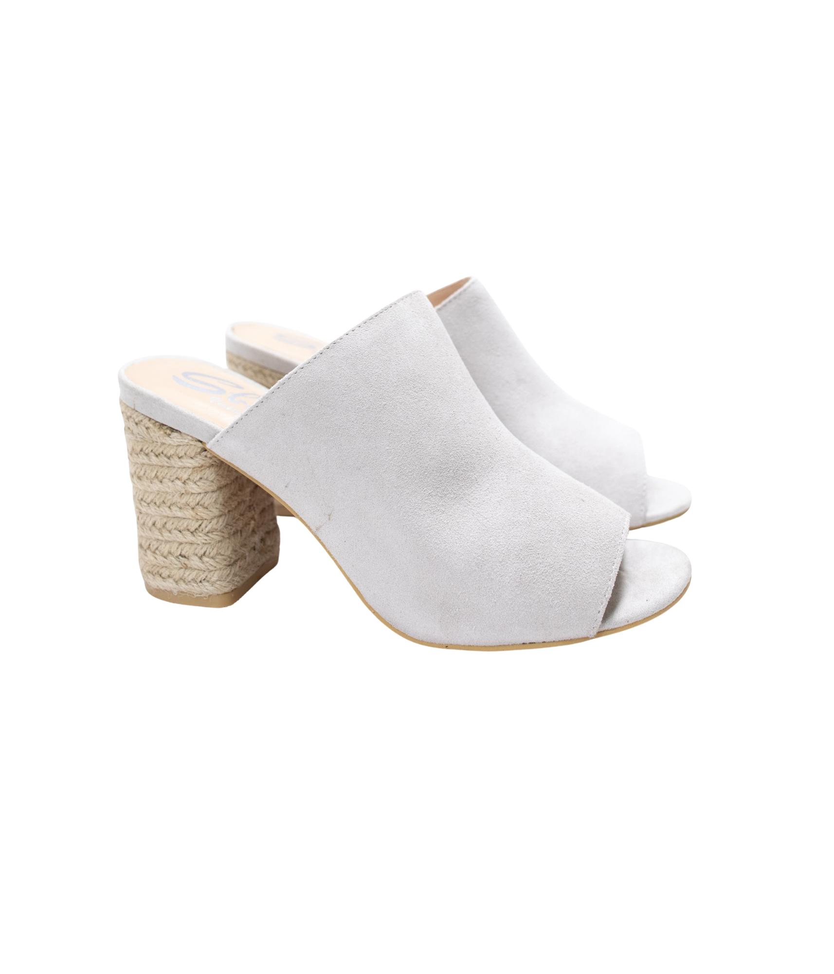 Helena Heeled Sandal in Ice Suede (Online Exclusive) Product Image