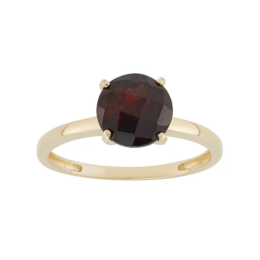 Designs by Gioelli Garnet 10k Gold Ring, Women's, Red Product Image