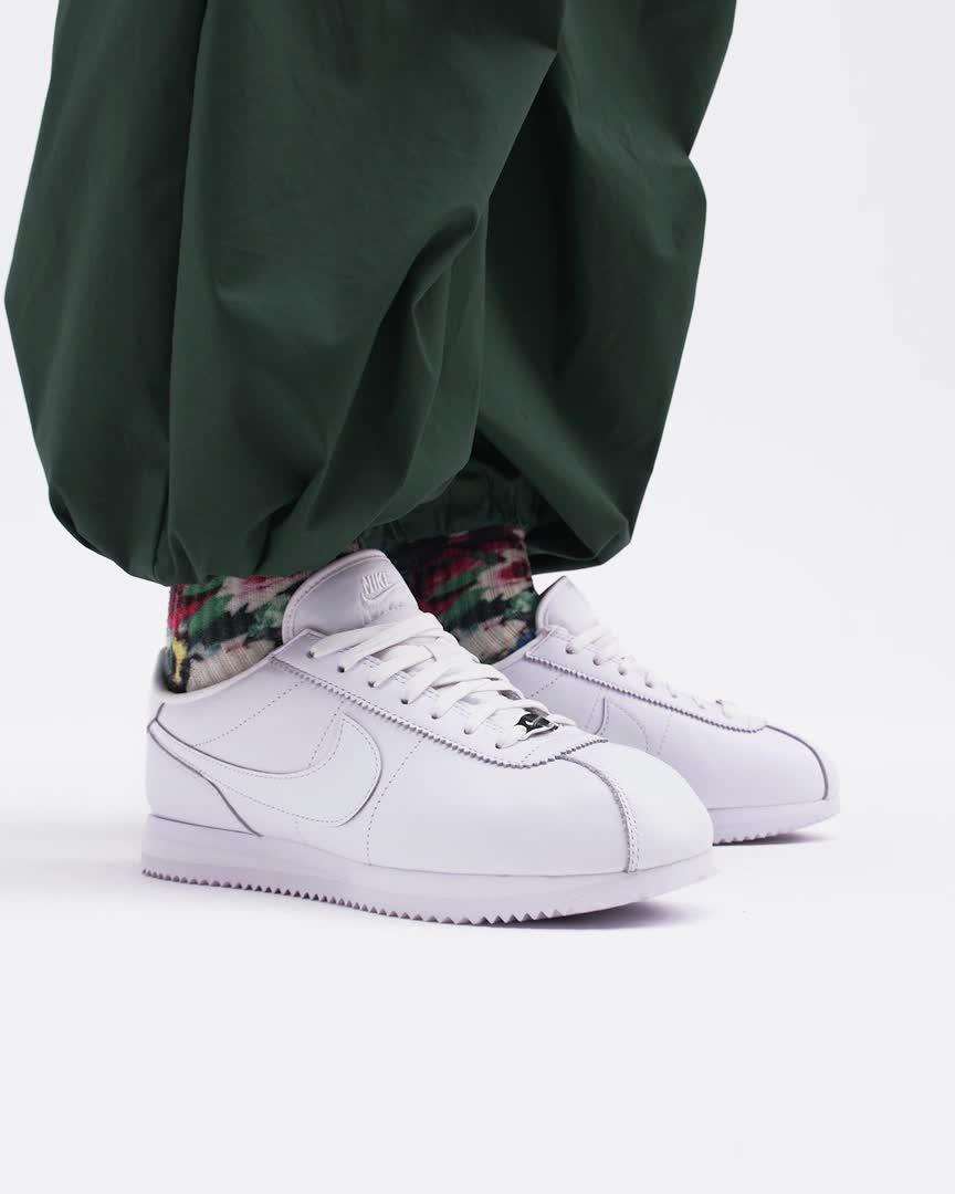Nike Womens Cortez 23 Premium Leather Casual Shoes in White Product Image
