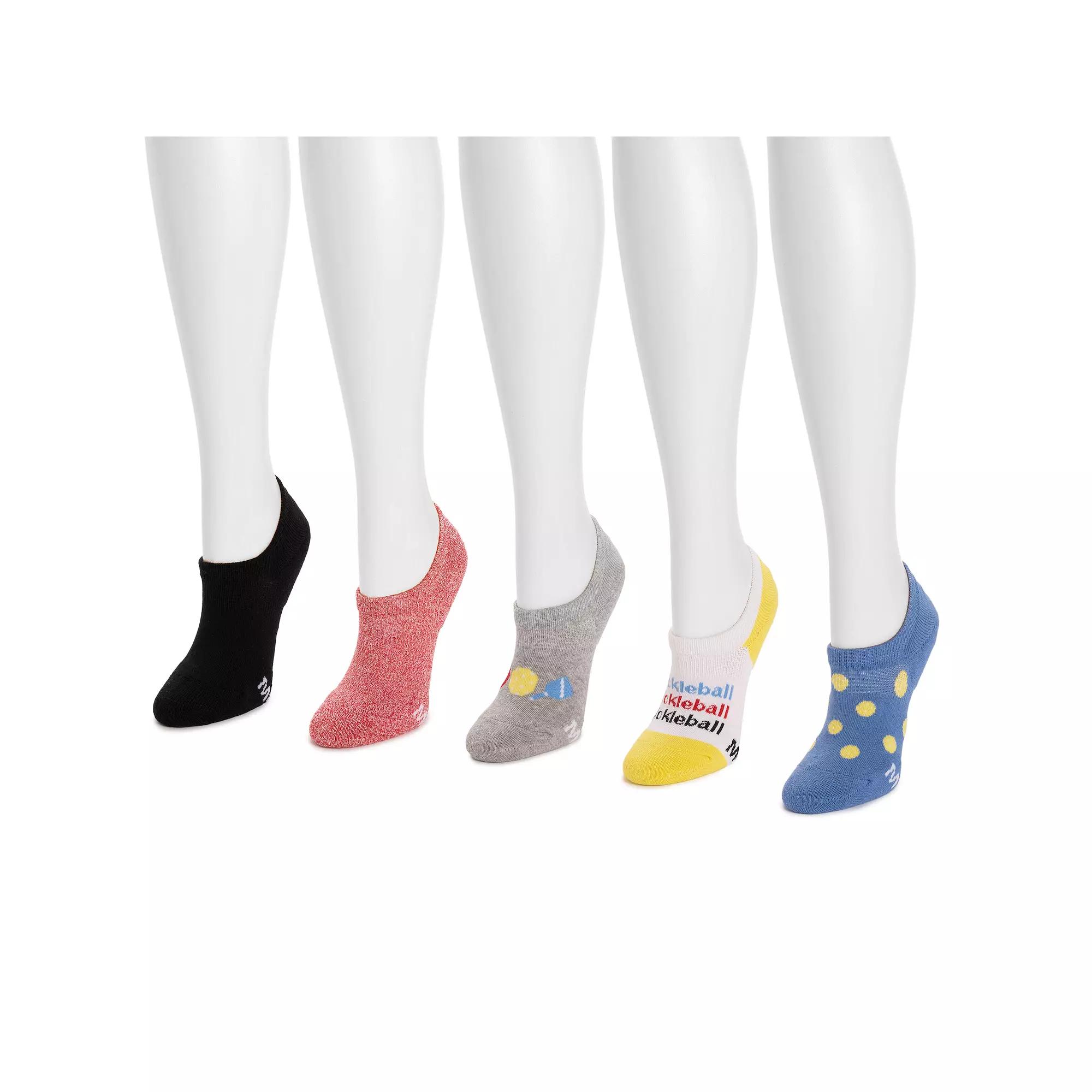 Women's MUK LUKS 5-Pack Pickleball No Show Socks, Primary Product Image
