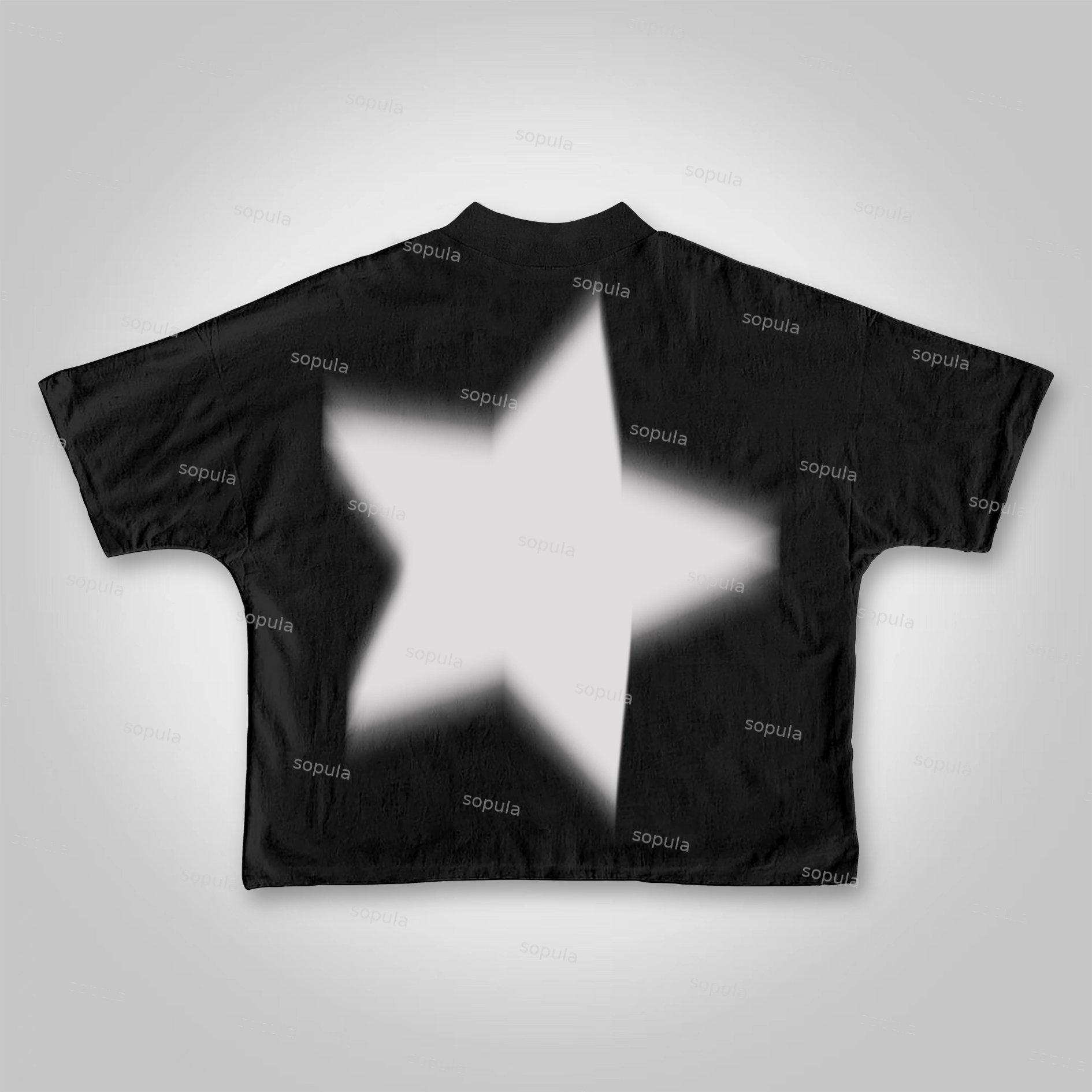Sopula Virtual Shadow Graphic Cropped T-shirt Product Image