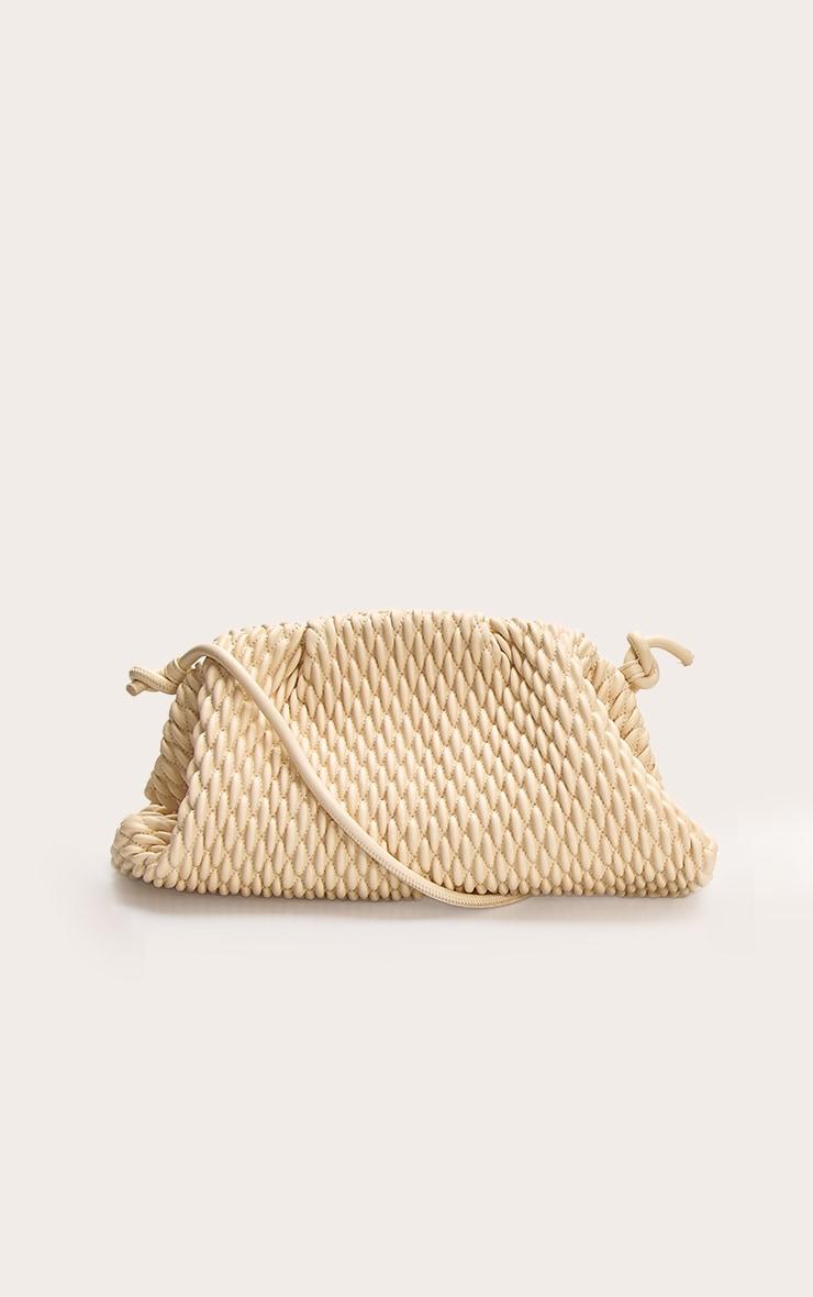 Butter Yellow Soft PU Weave Clutch Bag Product Image