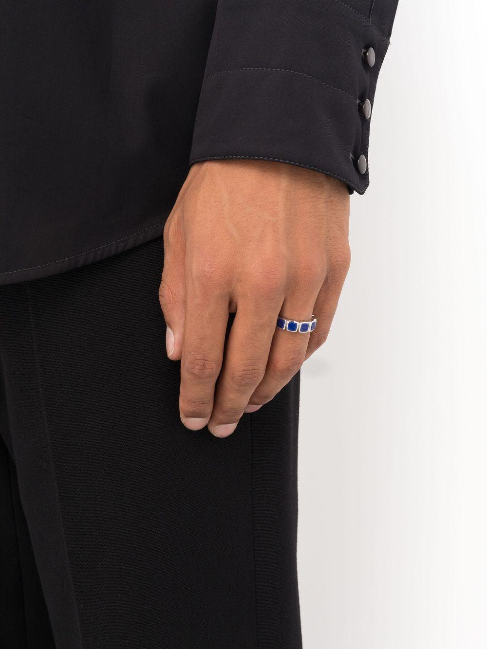 sterling silver cushion lapis ring Product Image