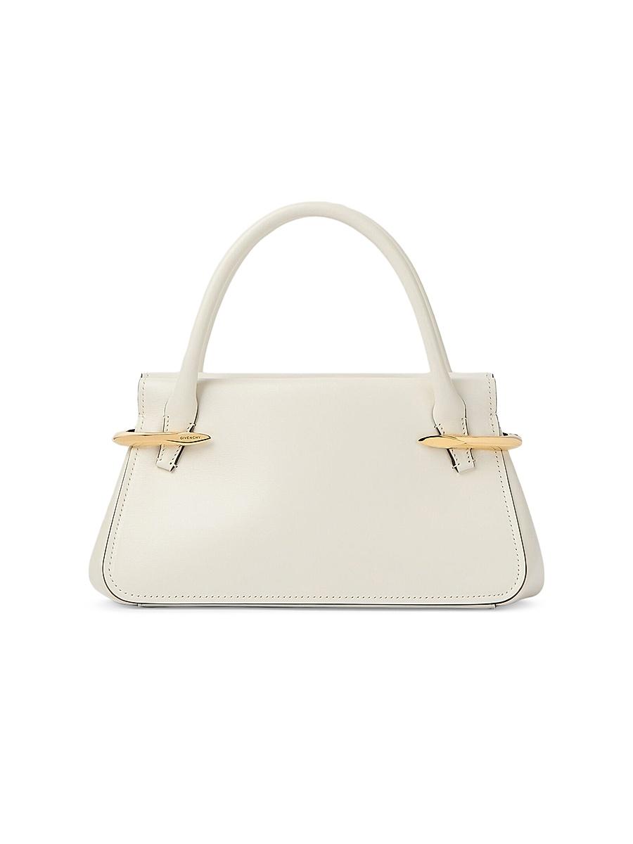 Womens Mini Pinch Top Handle Bag in Leather Product Image