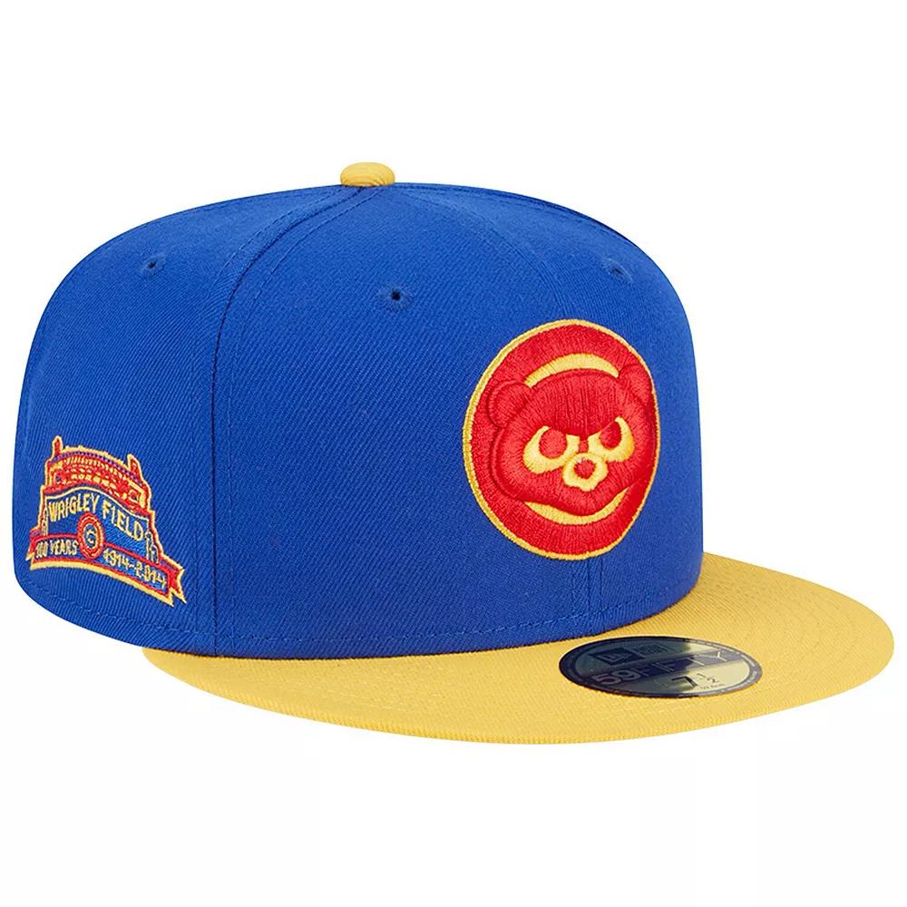Men's New Era  Royal/Yellow Chicago Cubs Empire 59FIFTY Fitted Hat, Size: 8, Blue Product Image