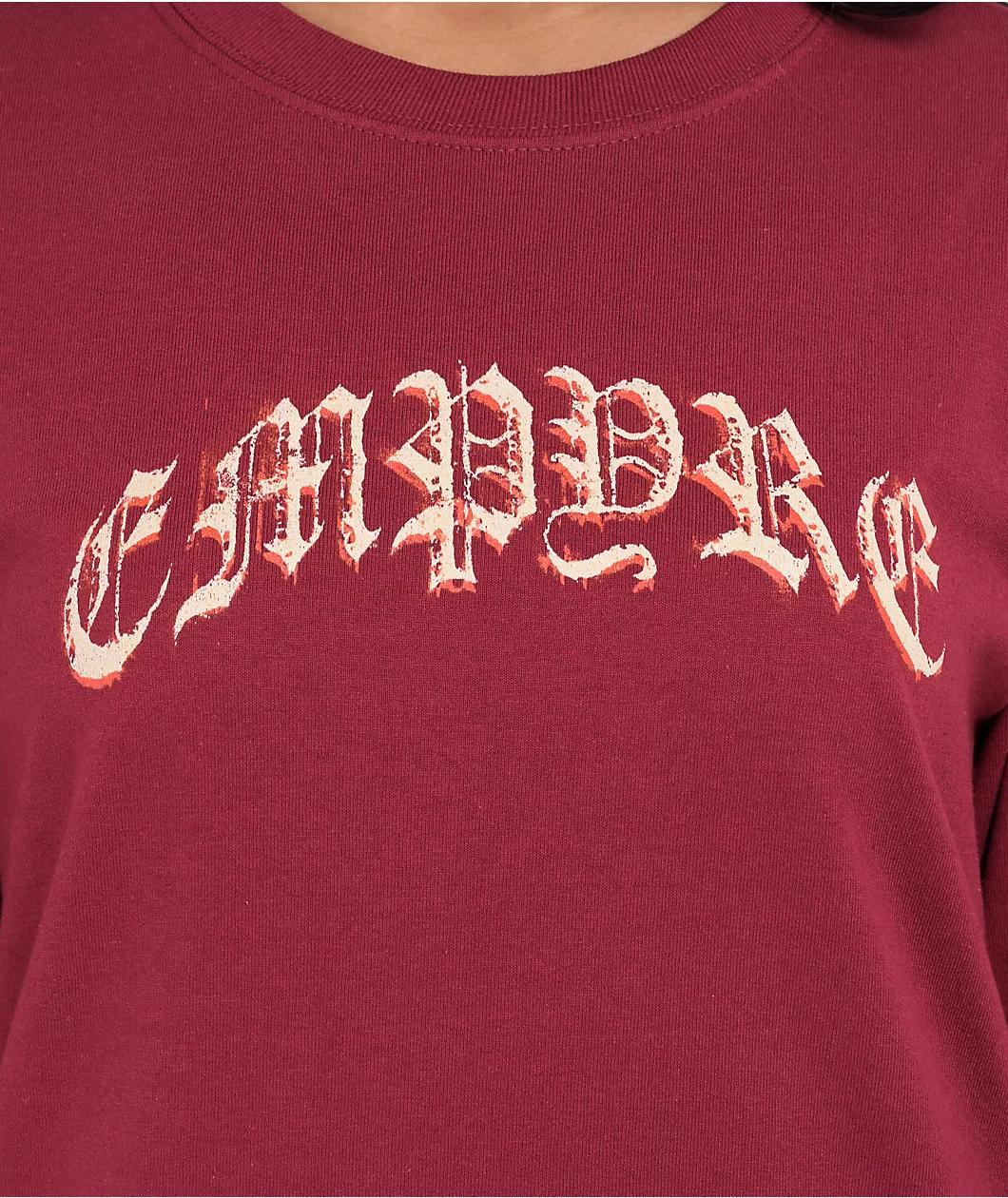 Empyre Gothic Grunge Red Long Sleeve T-Shirt Product Image