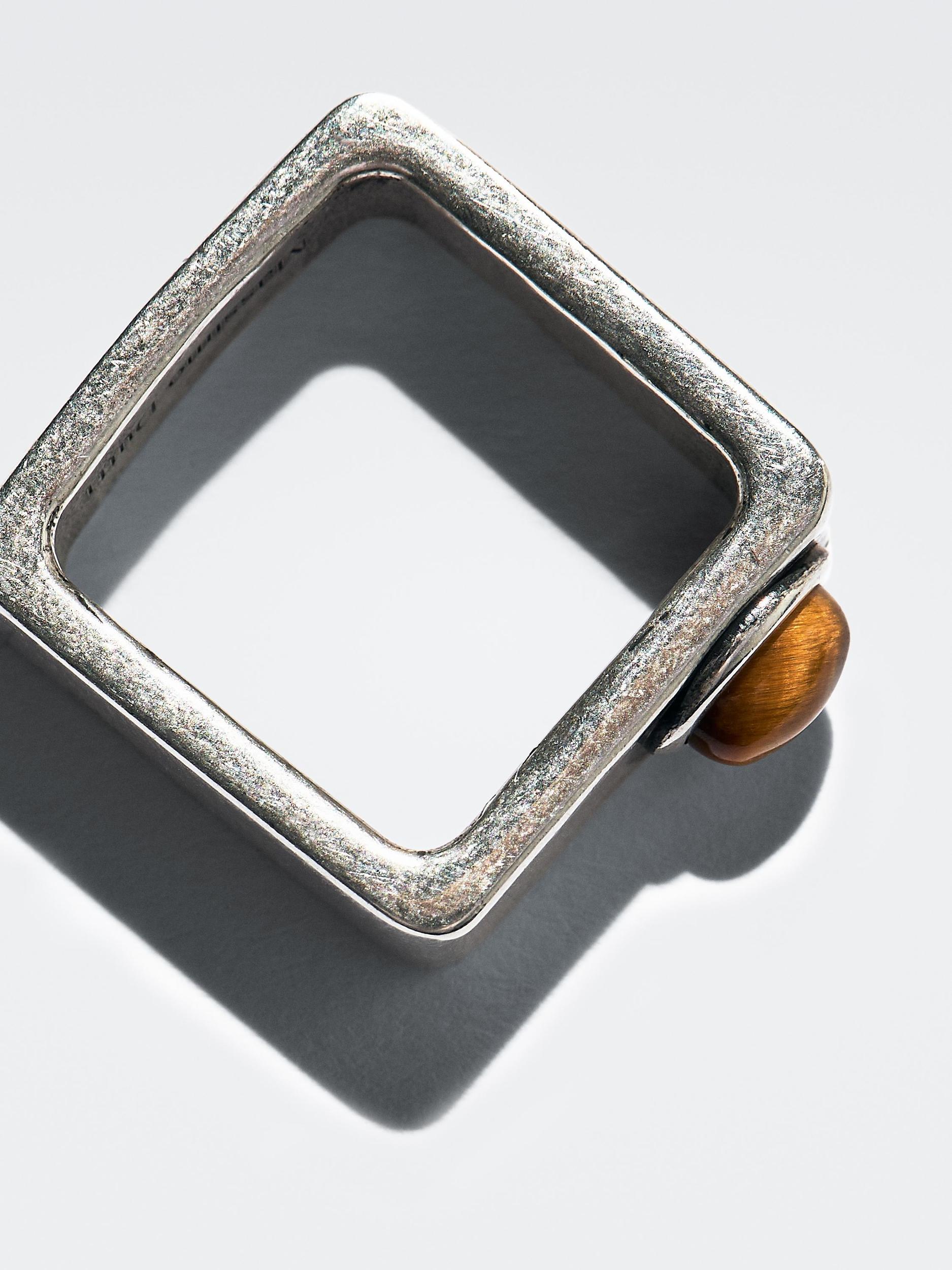 Pack of geometric stone rings Product Image