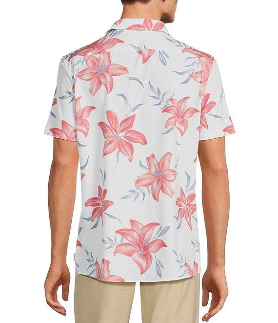 Rowm Rec + Relax Short Sleeve Performance Lily Print Shirt Product Image