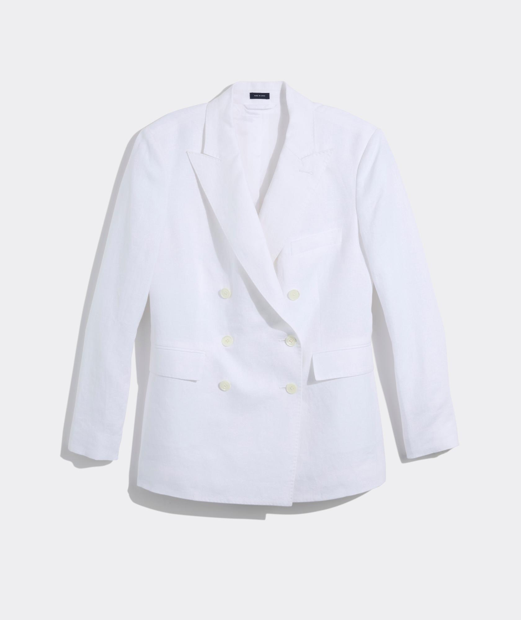 Double-Breasted Linen Jacket Product Image