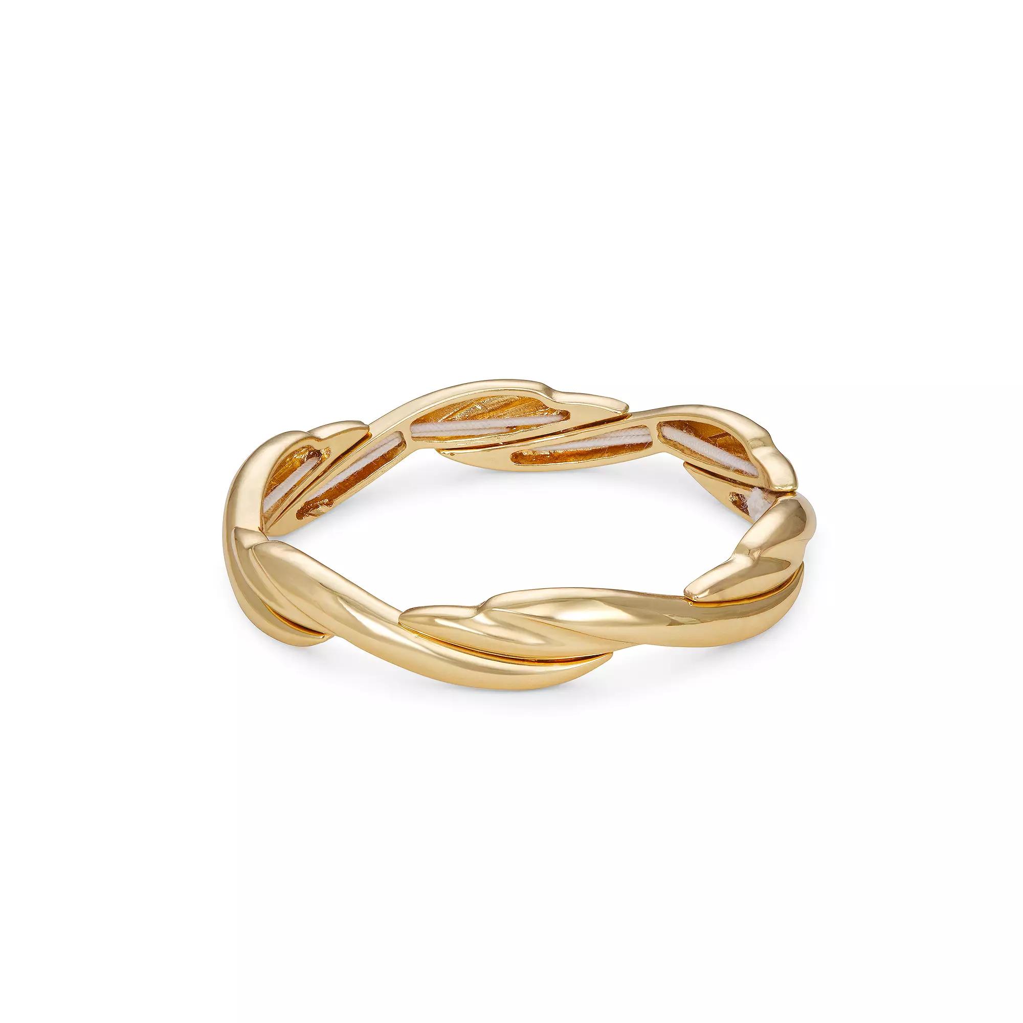 Napier Gold Tone Twist Stretch Bracelet, Women's Product Image