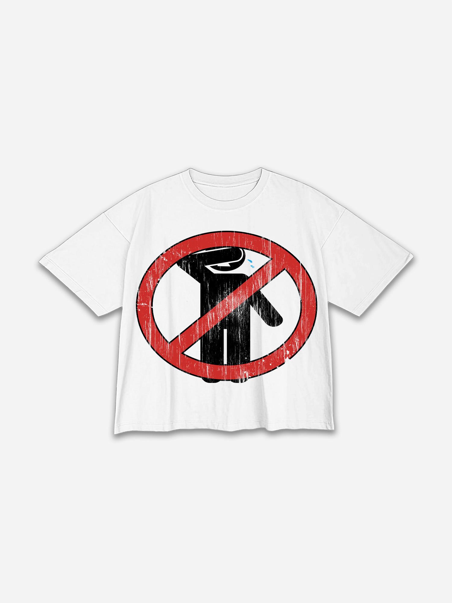 No Emotion Graphics Cotton Cropped T-Shirts Product Image