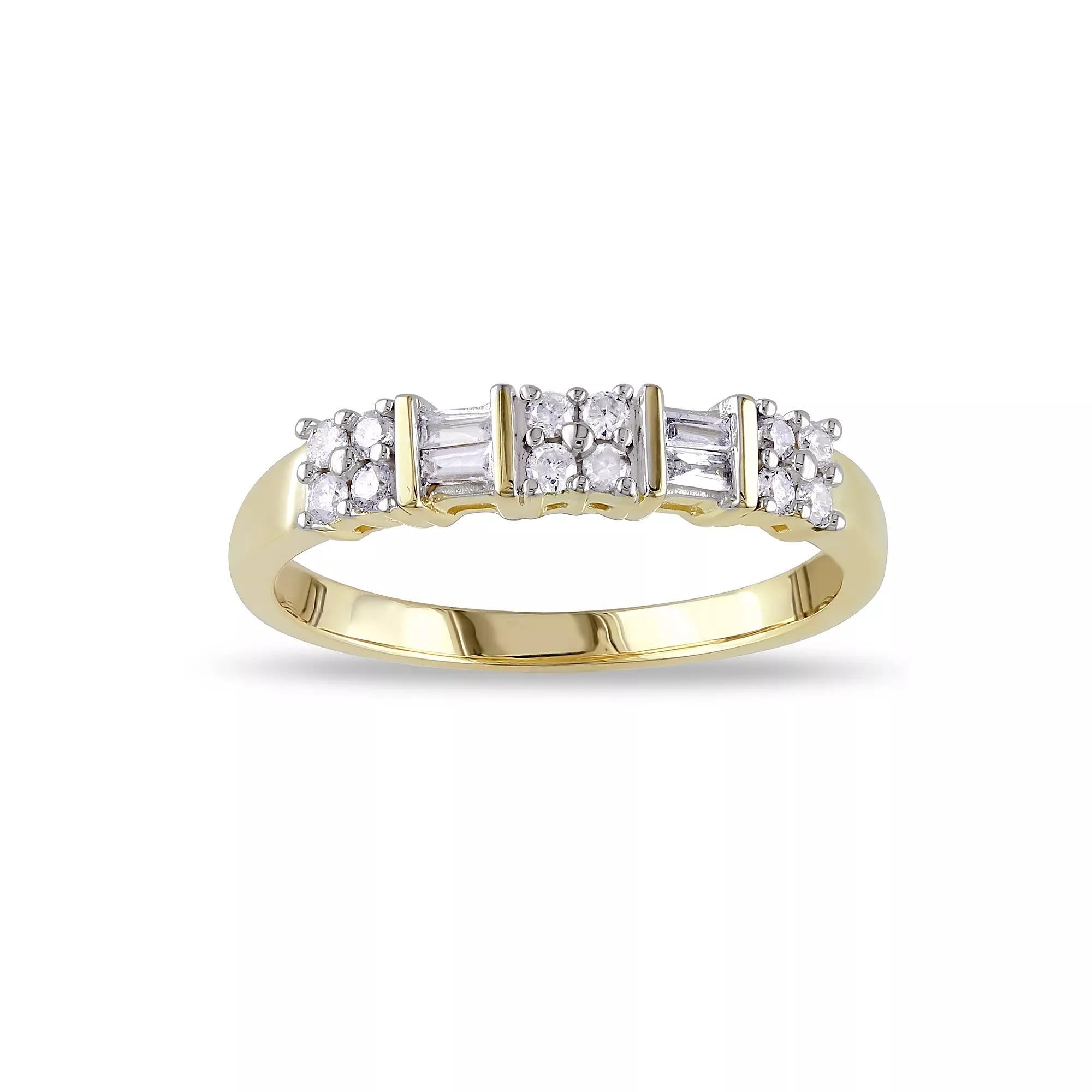 Stella Grace 10k Gold 1/4 Carat T.W. Diamond Cluster Ring, Womens Yellow Product Image