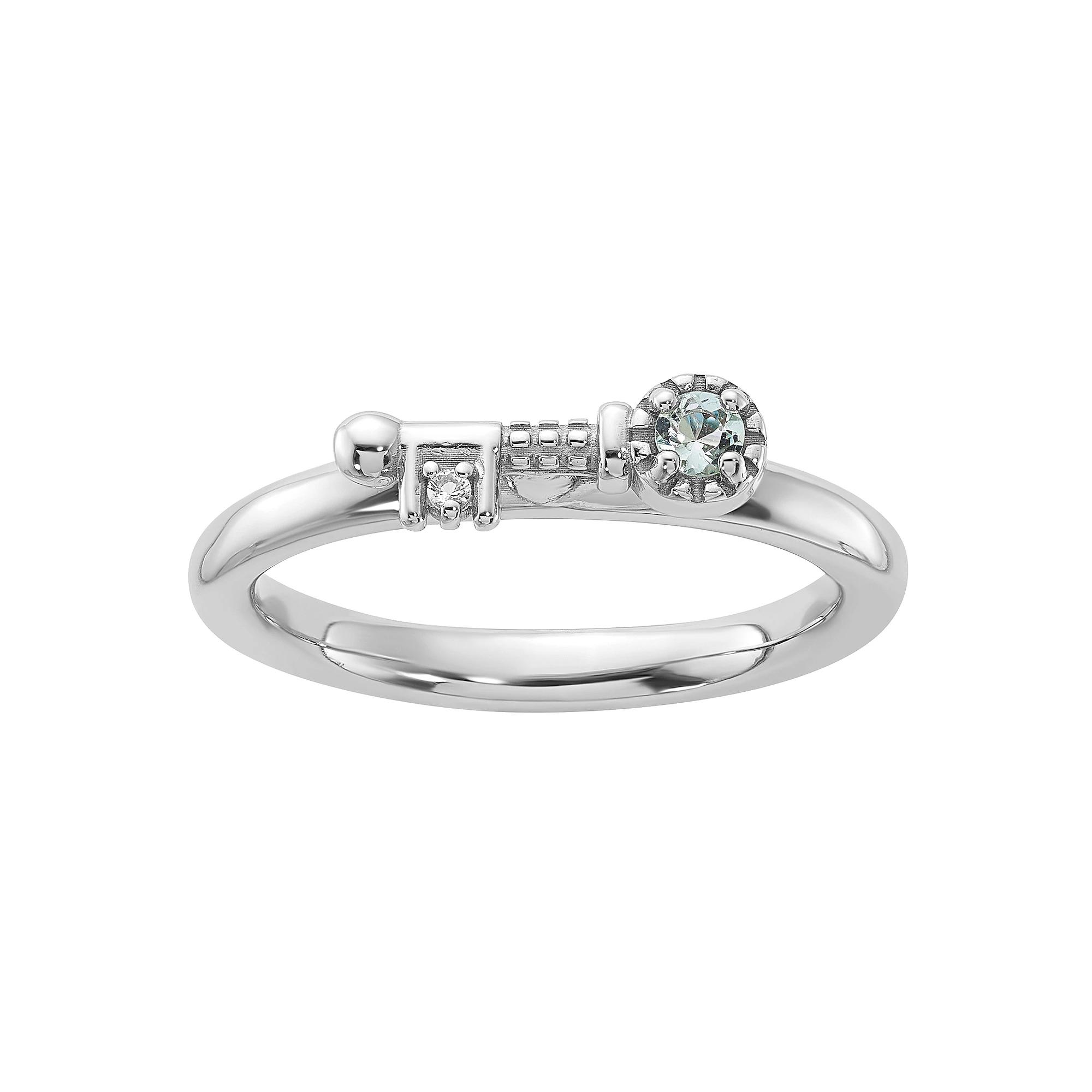 Stacks & Stones Sterling Silver Stackable Gemstone Key Ring, Women's,  Product Image