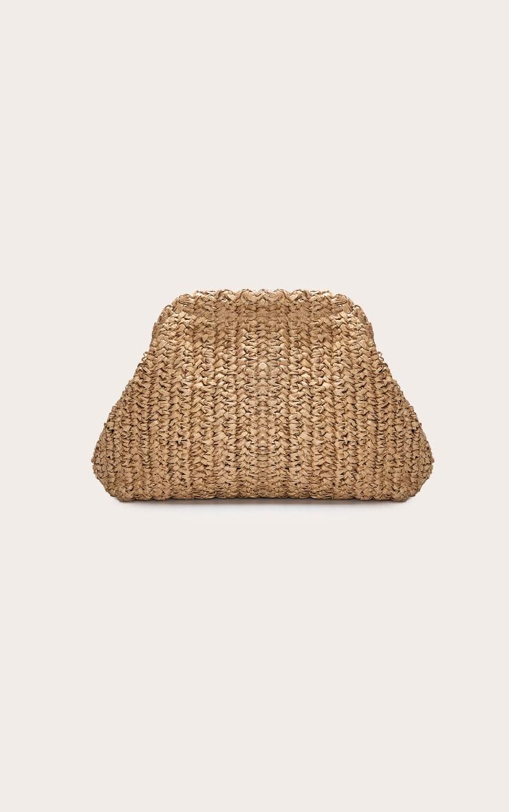 Natural Slouchy Raffia Clutch Product Image