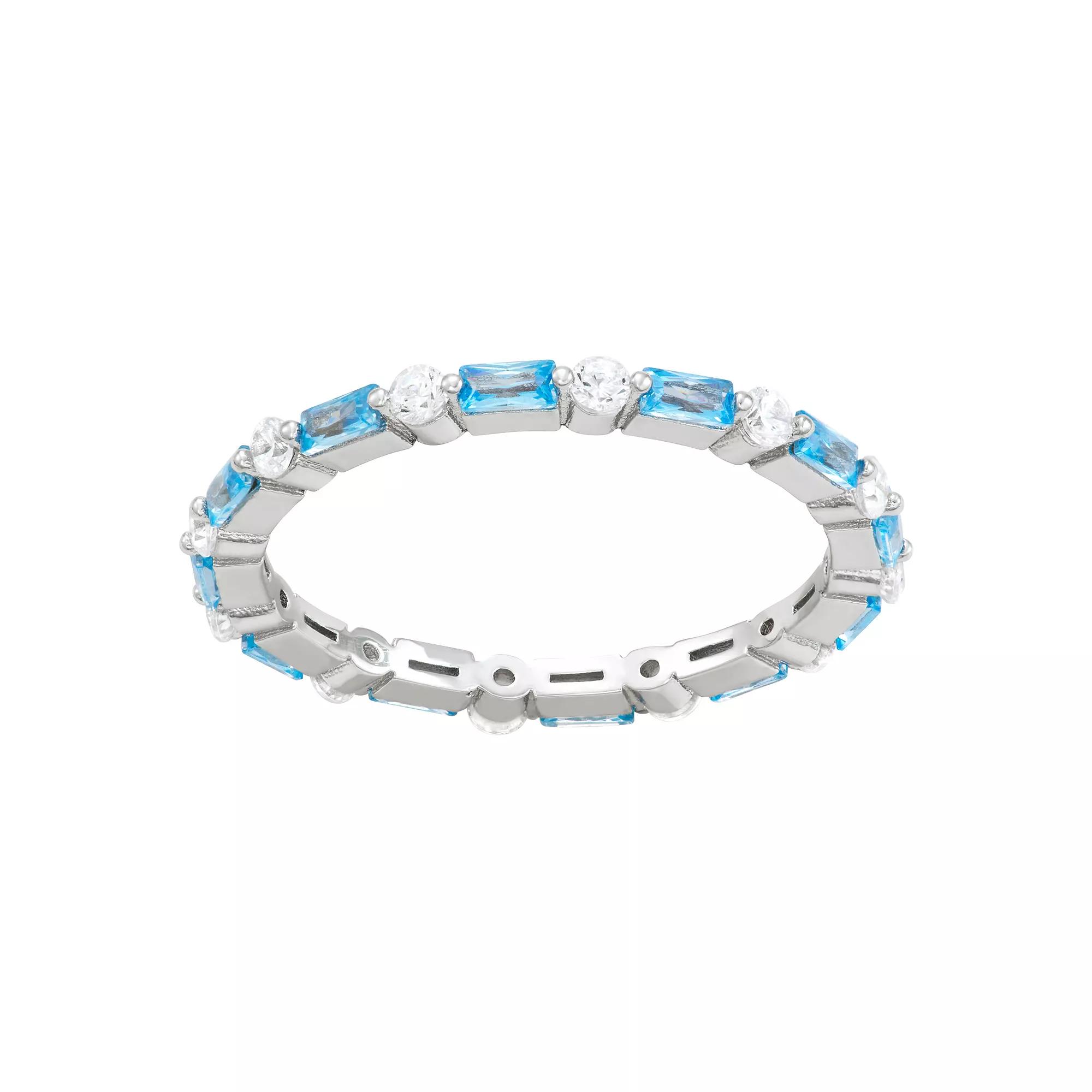 Contessa Di Capri Birthstone Eternity Ring, Women's, Size: 9, Sterling September Product Image