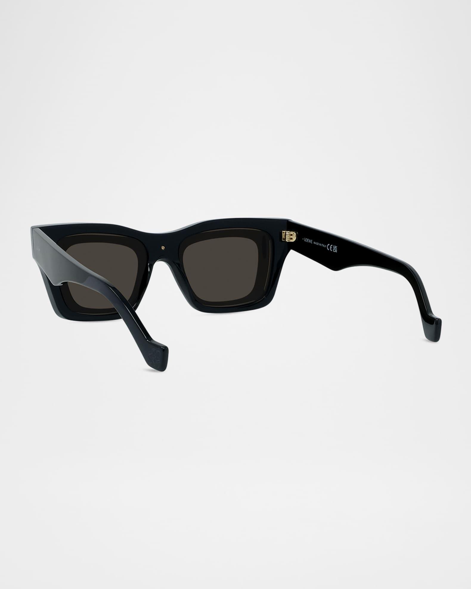 Mens Signature Layered Acetate Rectangle Sunglasses Product Image