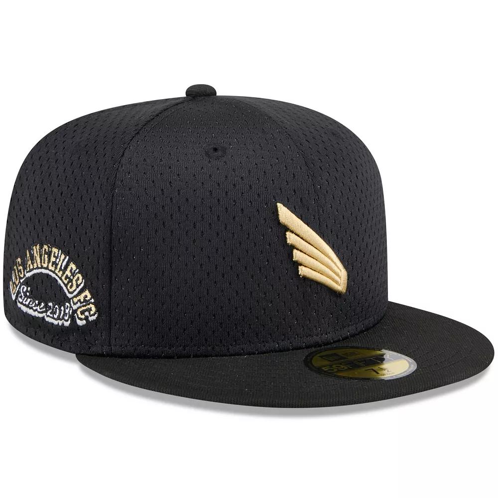 Men's New Era Black LAFC Throwback Mesh 59FIFTY Fitted Hat, Size: 7 3/4, Lfc Black Product Image