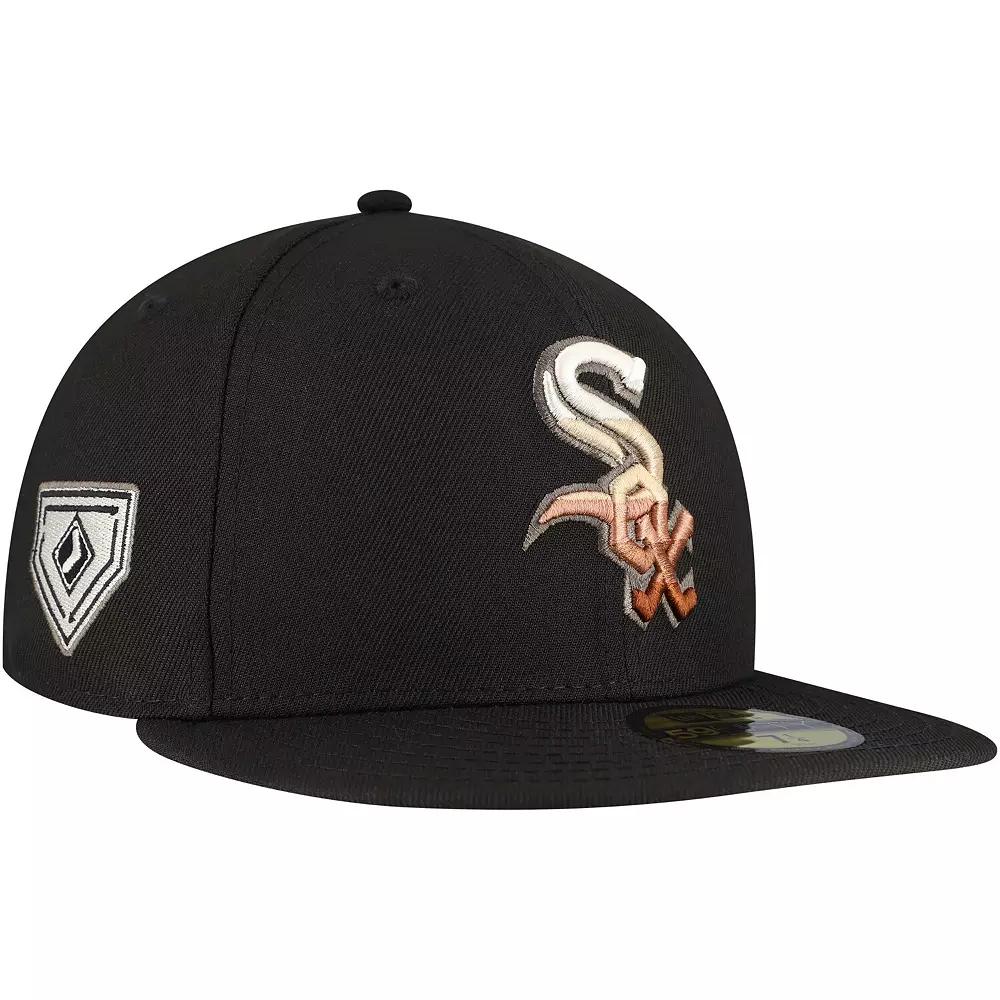 Men's New Era Black Chicago White Sox Dune Gradient Side Patch 59FIFTY Fitted Hat,  Product Image