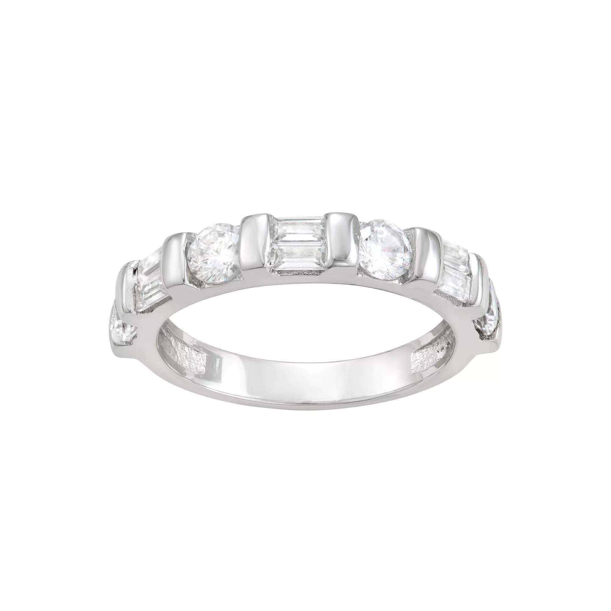 Contessa Di Capri Cubic Zirconia Band Ring, Women's, Size: 9, Sterling Silver Product Image