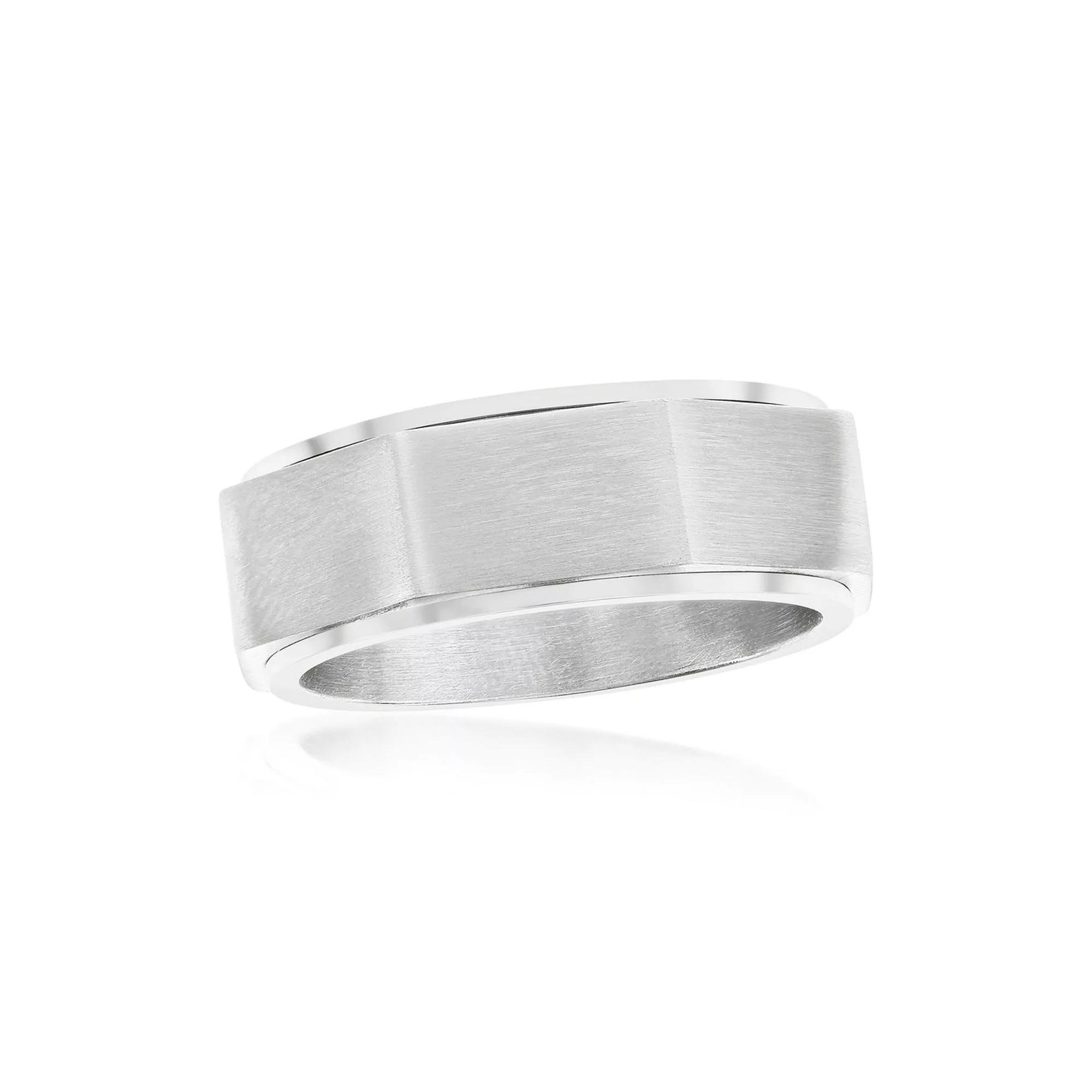 Metallo Geometric Spinner Ring, Men's, Size: 9, Stainless Product Image