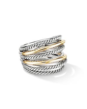 Womens Crossover Ring in Sterling Silver Product Image