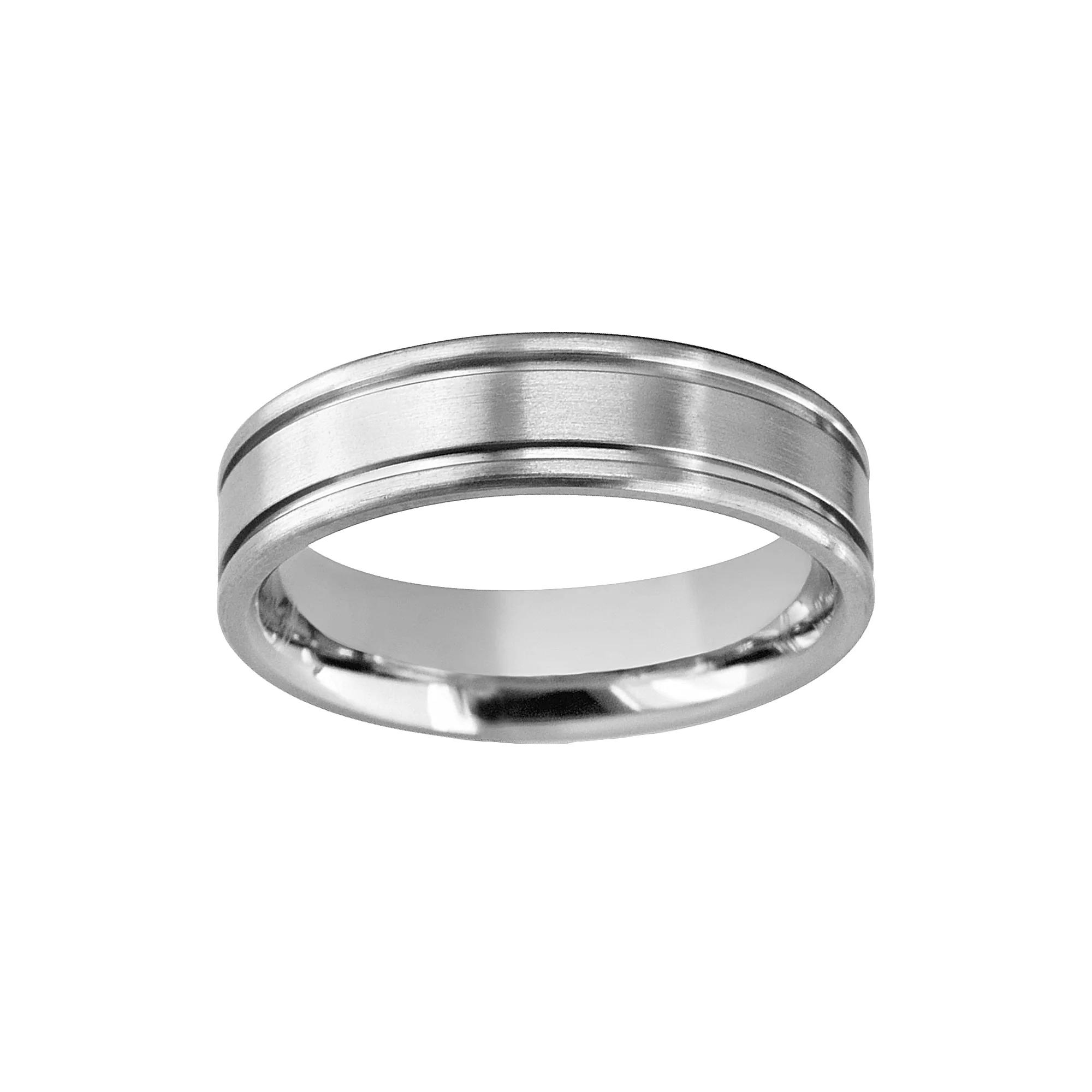 Boston Bay Diamonds Titanium Double Groove Wedding Band - Men, Men's, Size: 11, Grey Product Image