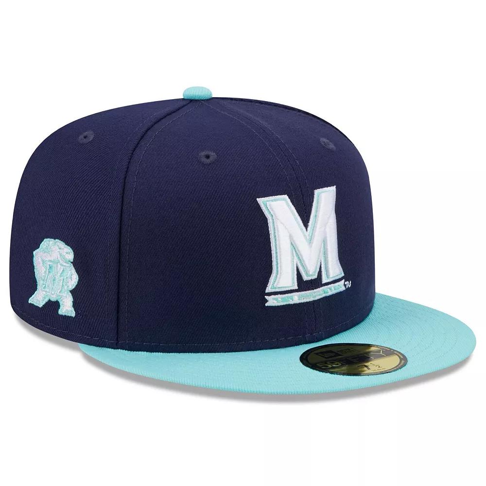 Men's New Era Navy/Light Blue Maryland Terrapins 59FIFTY Fitted Hat,  Product Image
