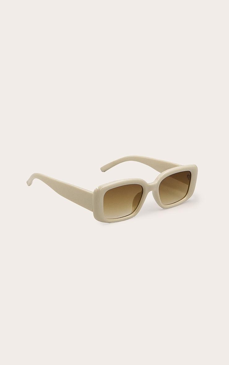 Cream Square Sunglasses Product Image